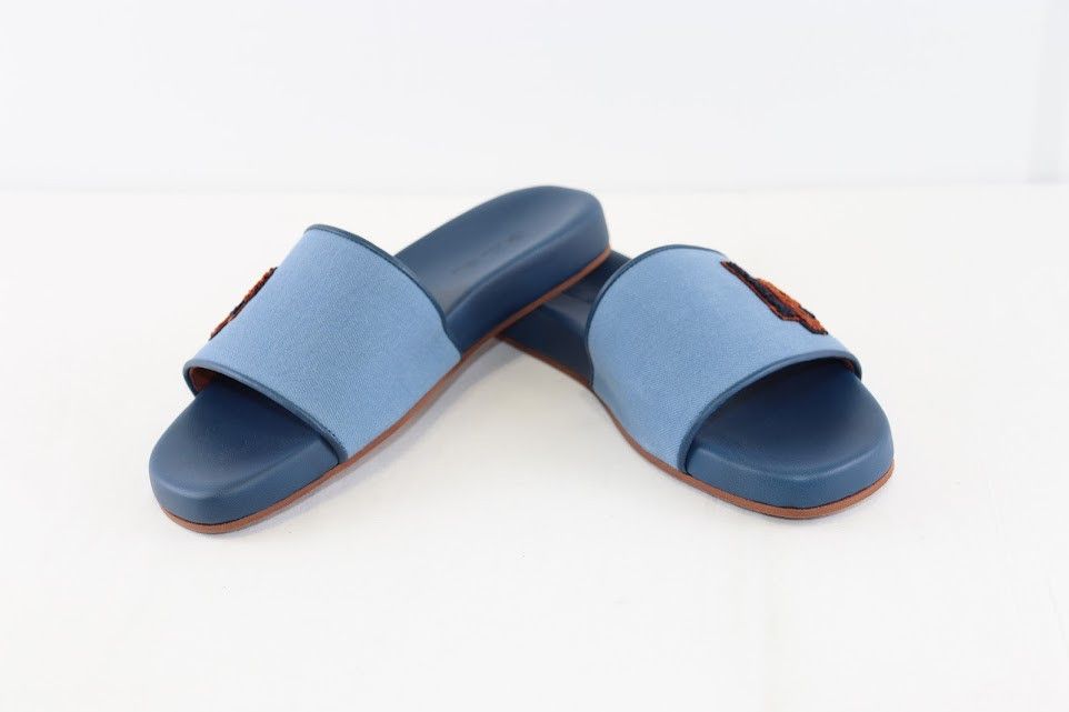 Loro Piana o1rshd1 LP College Walk Sea-Slide in Blue Size US 9 / EU 42 - 9 Thumbnail
