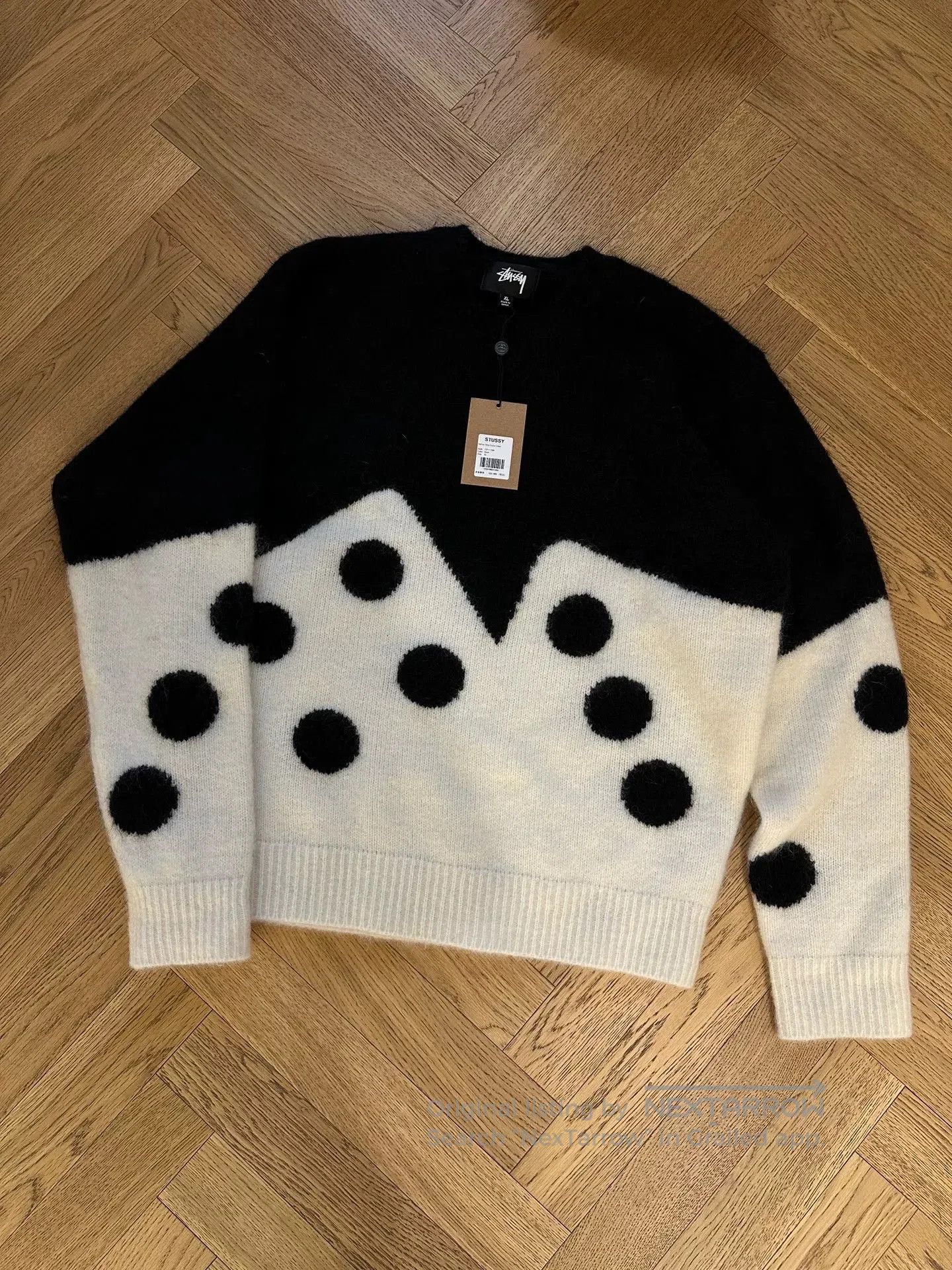 Stussy Stussy FW23 Contrast Dice Mohair Sweater. Size US XL / EU 56 / 4 - 1 Thumbnail