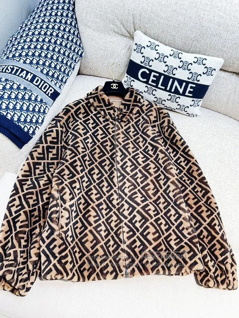 Fendi Fendi Brown Full Monogram Long Sleeve Leather Jacket (Size Size US M / EU 48-50 / 2 - 1 Thumbnail
