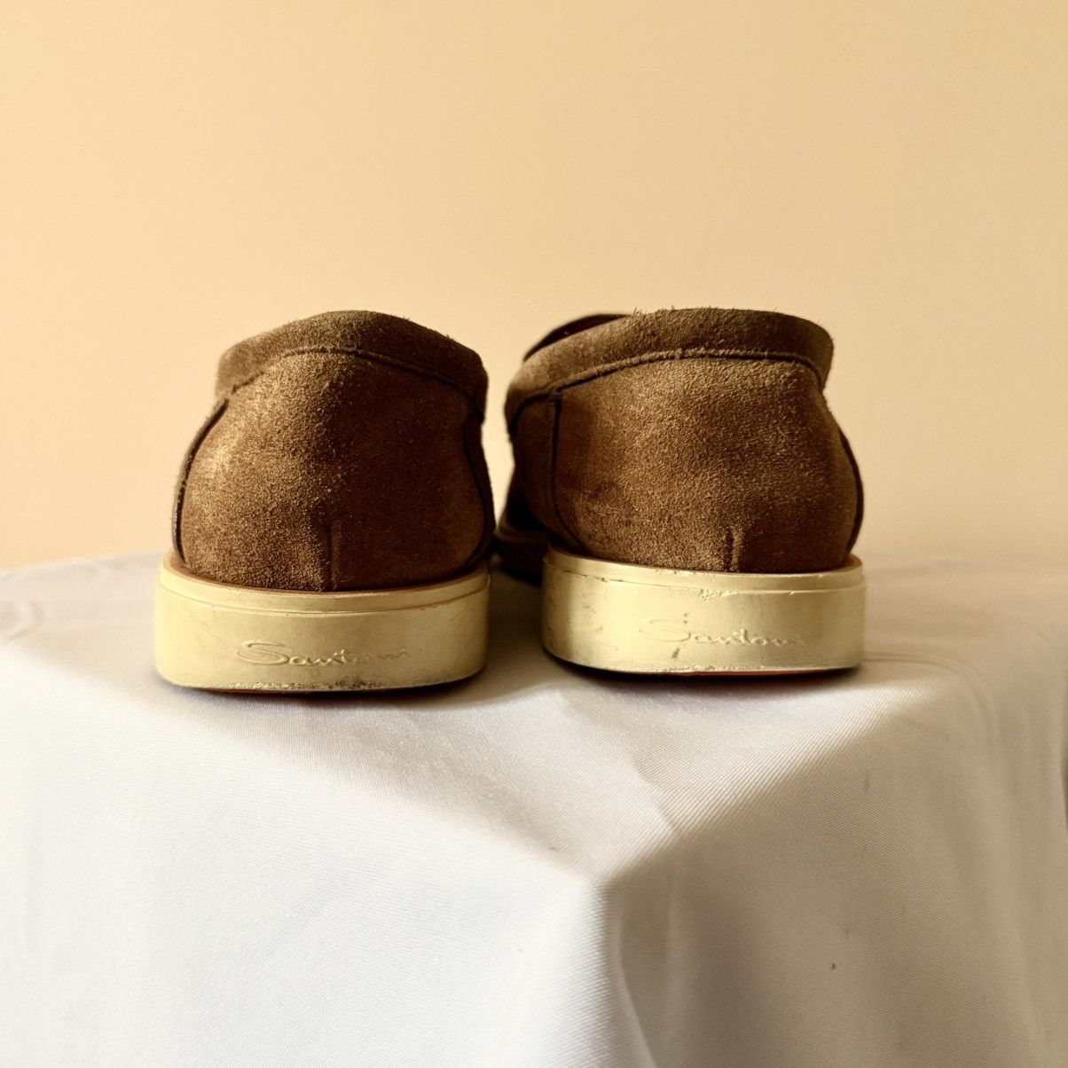 Santoni Santoni Suede Loafer Dress Shoes Size US 9.5 / EU 42-43 - 10 Thumbnail