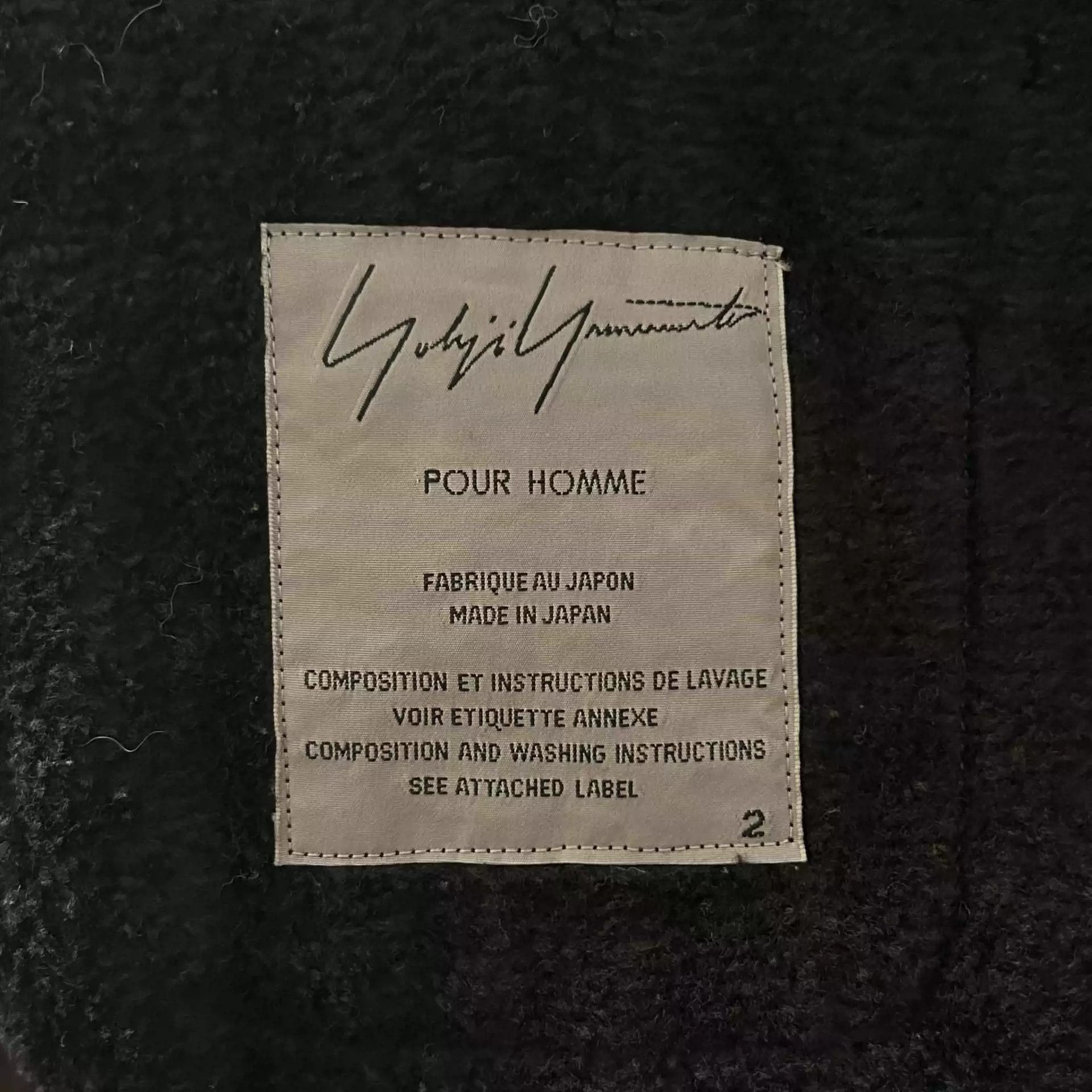 Yohji Yamamoto Yohji Yamamoto 12aw Hand-stitched Wool With Bright Thread B Size US M / EU 48-50 / 2 - 5 Thumbnail