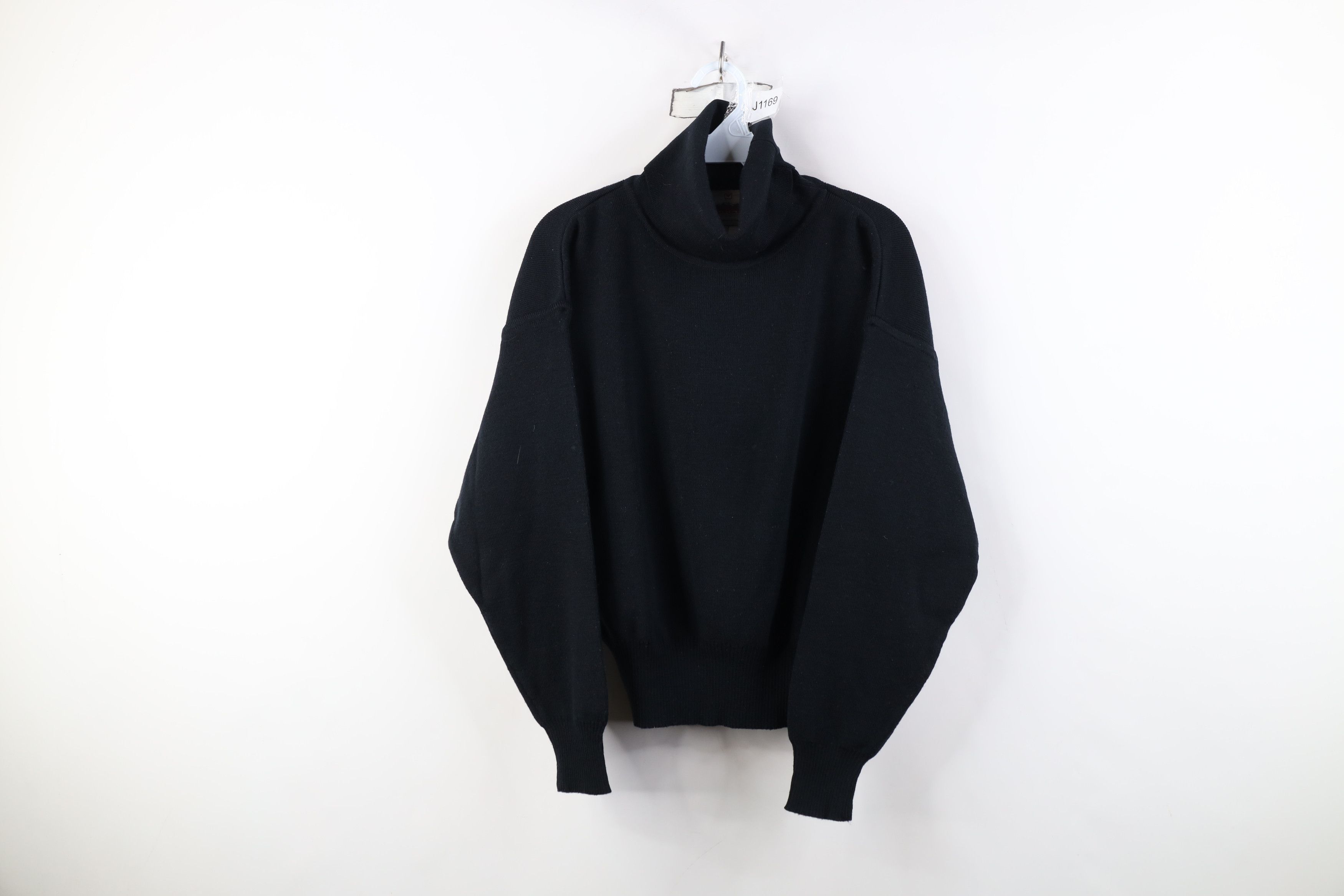 Obermeyer Vintage 80s 90s Obermeyer Knit Ski Turtleneck Sweater Black Size S / US 4 / IT 40 - 1 Thumbnail
