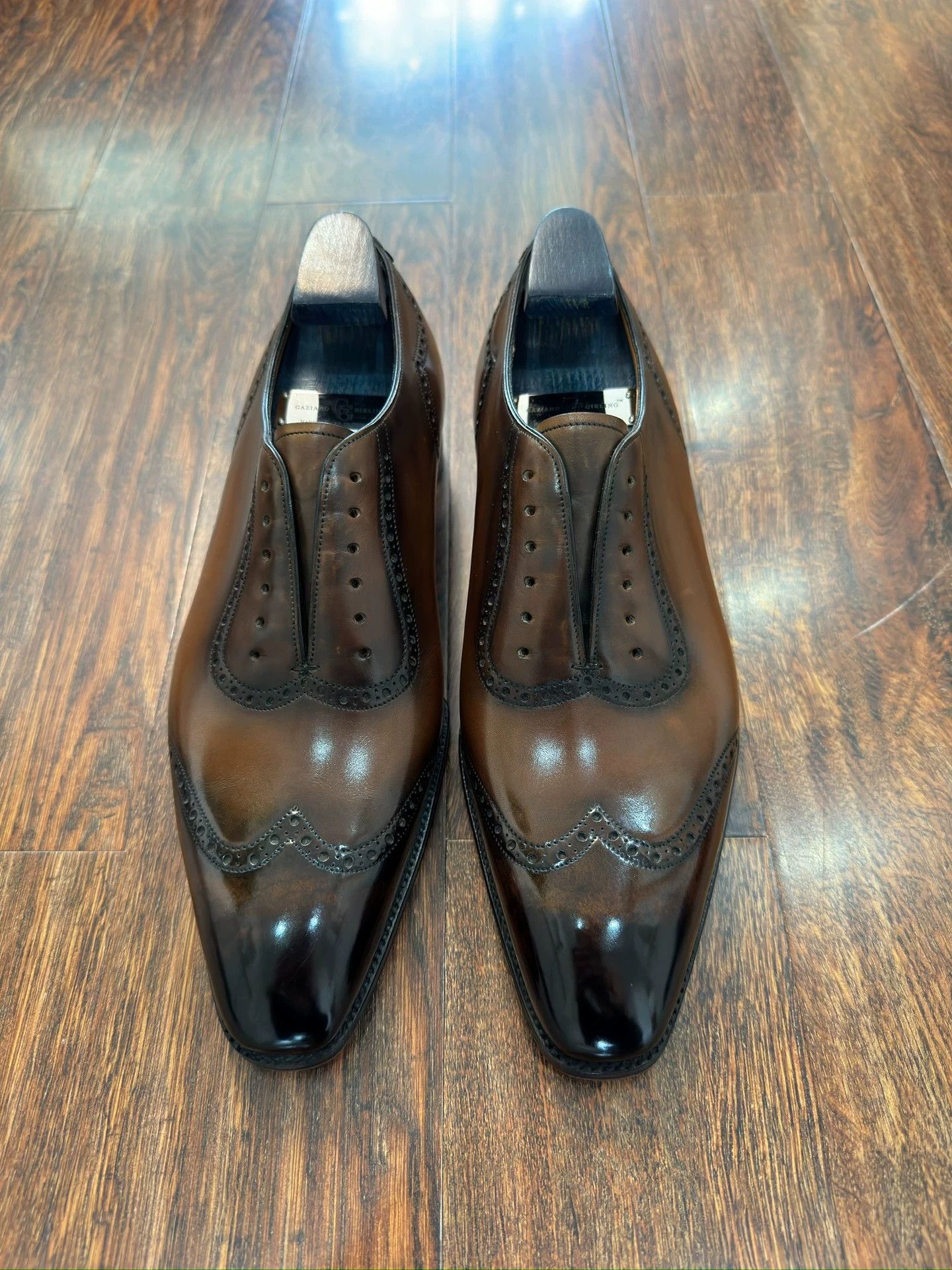 Gaziano & Girling G&G Deco MTO US7 7F Papworth Oxford Beluga patina Size US 7 / EU 40 - 3 Thumbnail