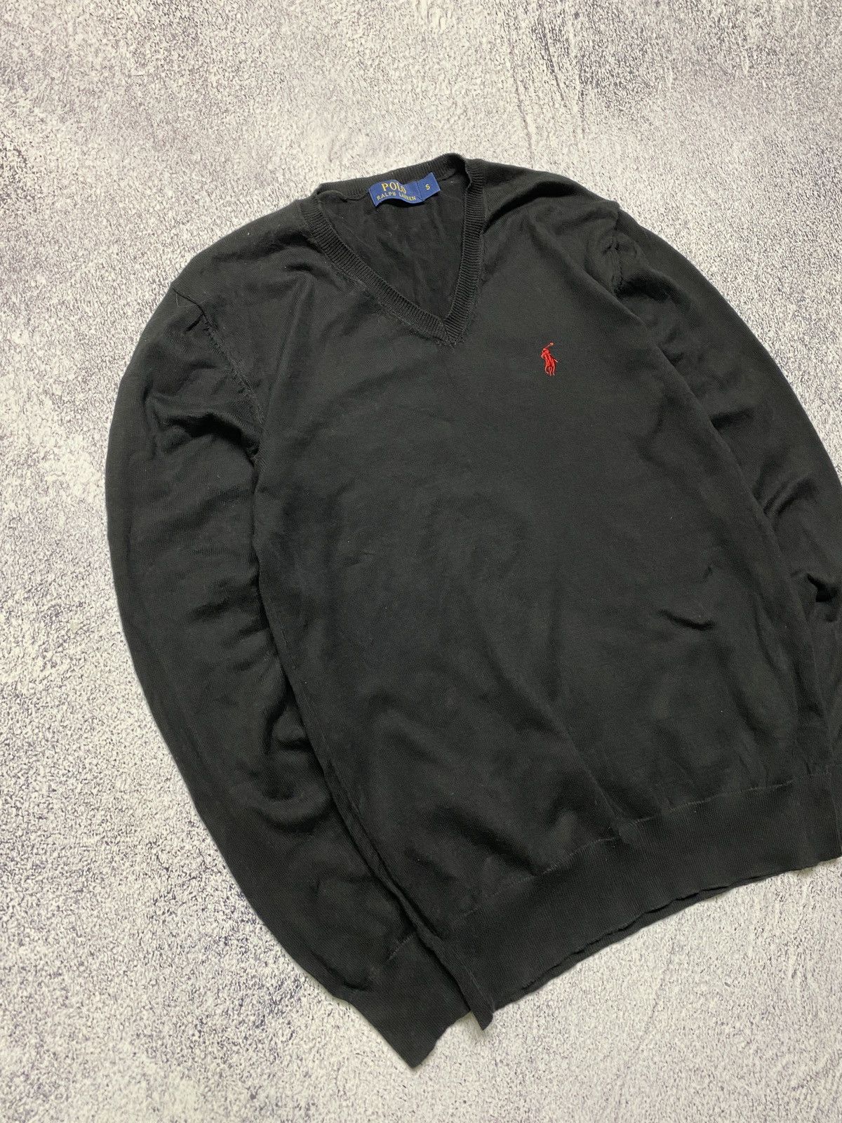 Polo Ralph Lauren Vintage Polo Ralph Lauren Luxury Black V-Neck Sweater Size US M / EU 48-50 / 2 - 3 Thumbnail