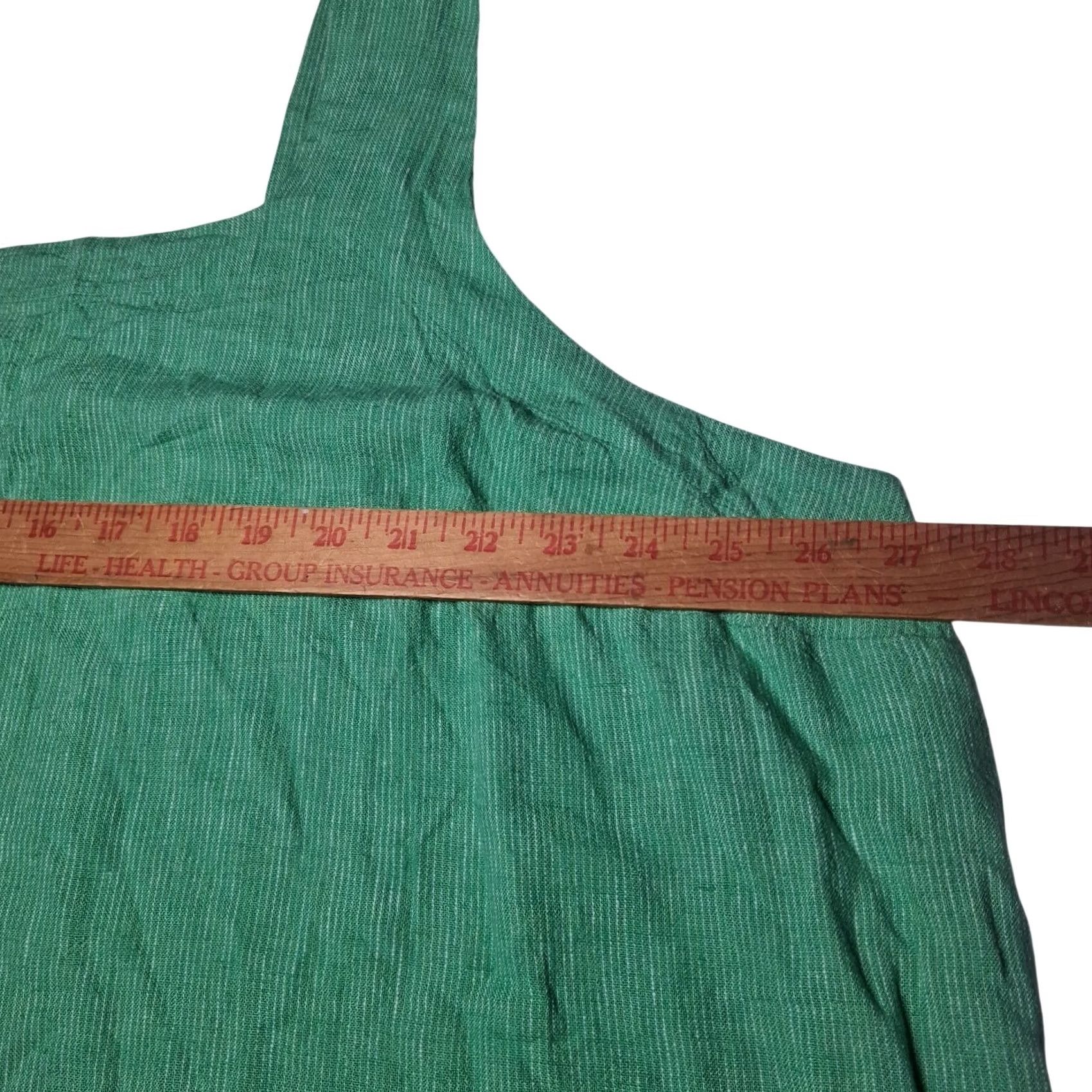 Vintage A New Day Tank Top Plus Size 3X Green Stripe Linen Rayon Lagenlook Tank Women XS-XL? Size XXL / US 16-18 / IT 52-54 - 5 Thumbnail
