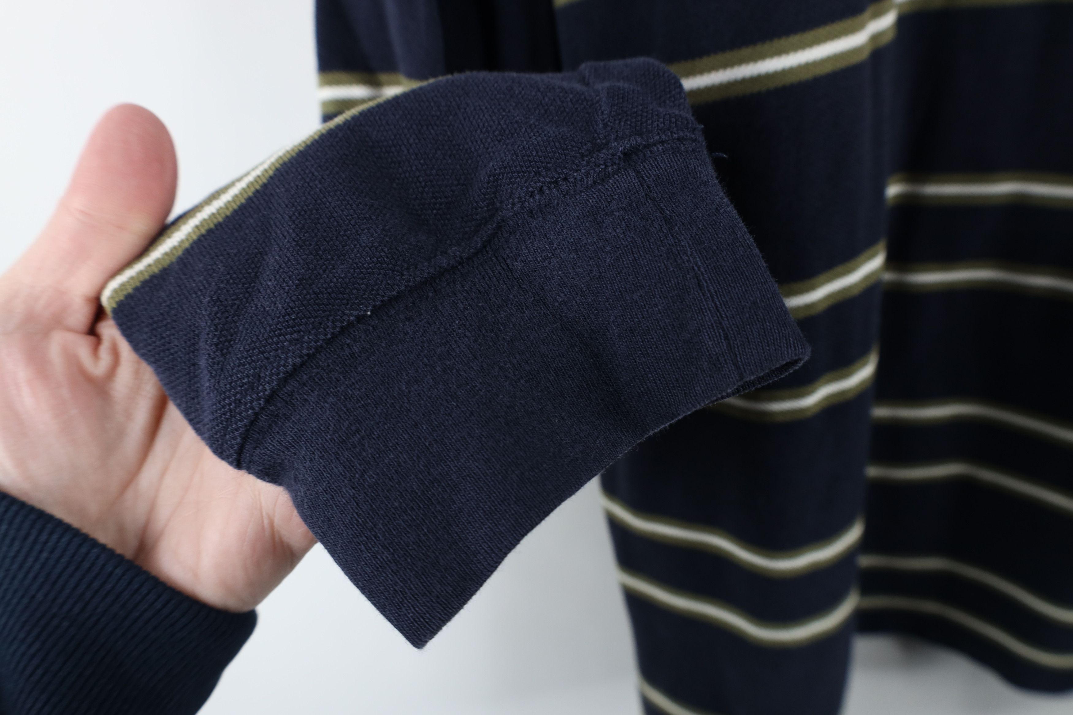 Eddie Bauer × Vintage Vintage 90s Eddie Bauer Thermal Knit Long Sleeve Rugby Polo Size US L / EU 52-54 / 3 - 5 Thumbnail
