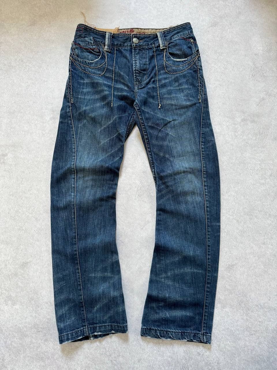 Tough Jeansmith Patchwork Bootcut Jeans Japan Denim