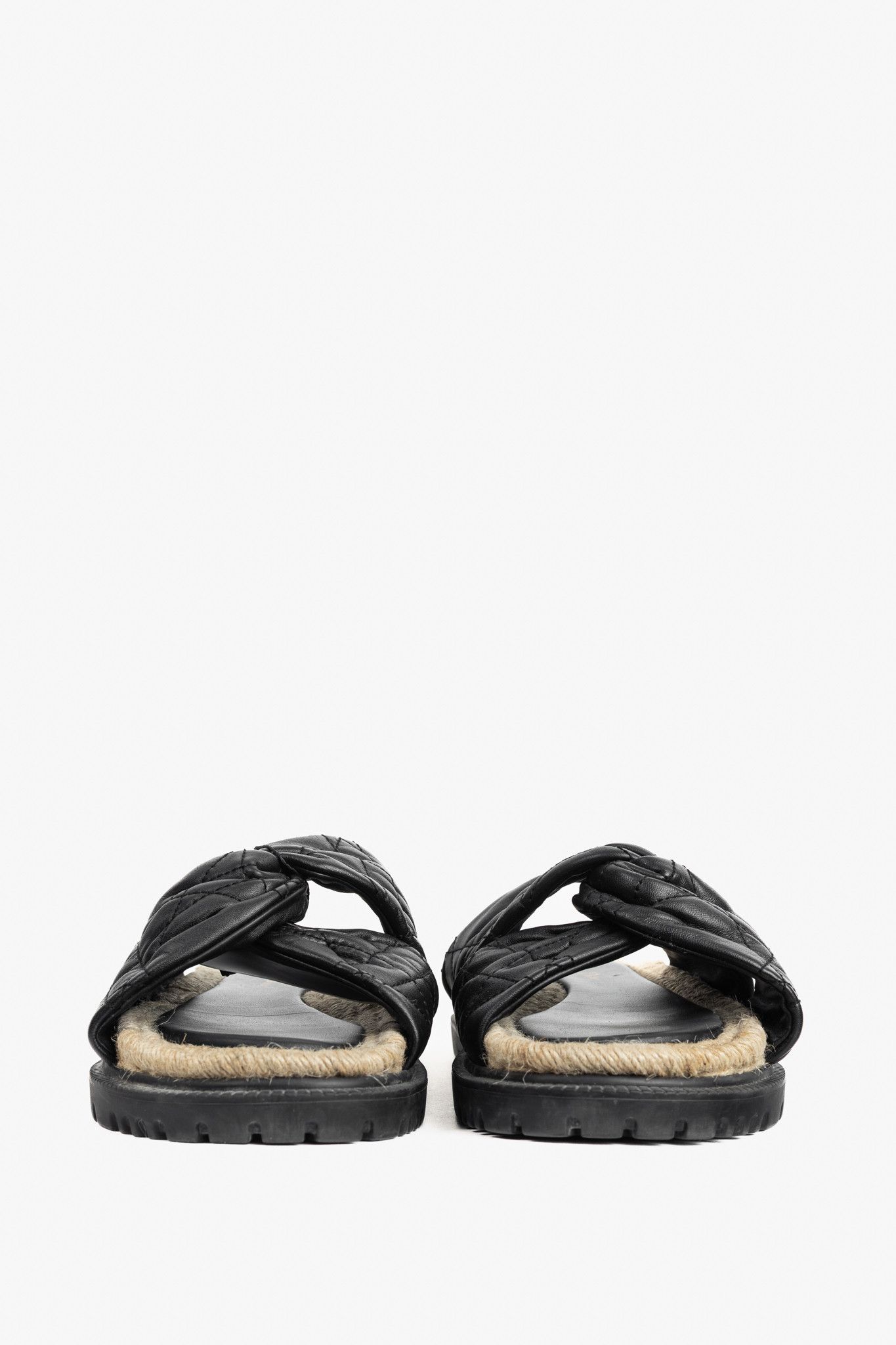 Dior Christian Dior DTwist Black Cannage Quilted Slide Sandals Size US 8.5 / IT 38.5 - 3 Thumbnail