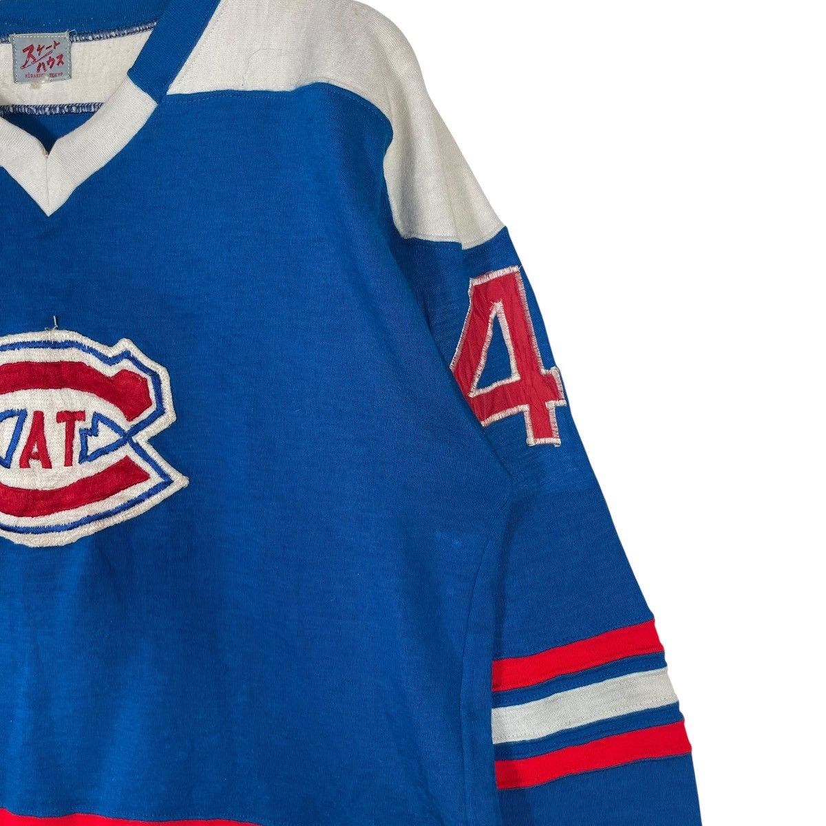 Hockey Skateboards Vintage Hockey Jersey CATC Number 4 Blue Red Sports Size US M / EU 48-50 / 2 - 5 Thumbnail