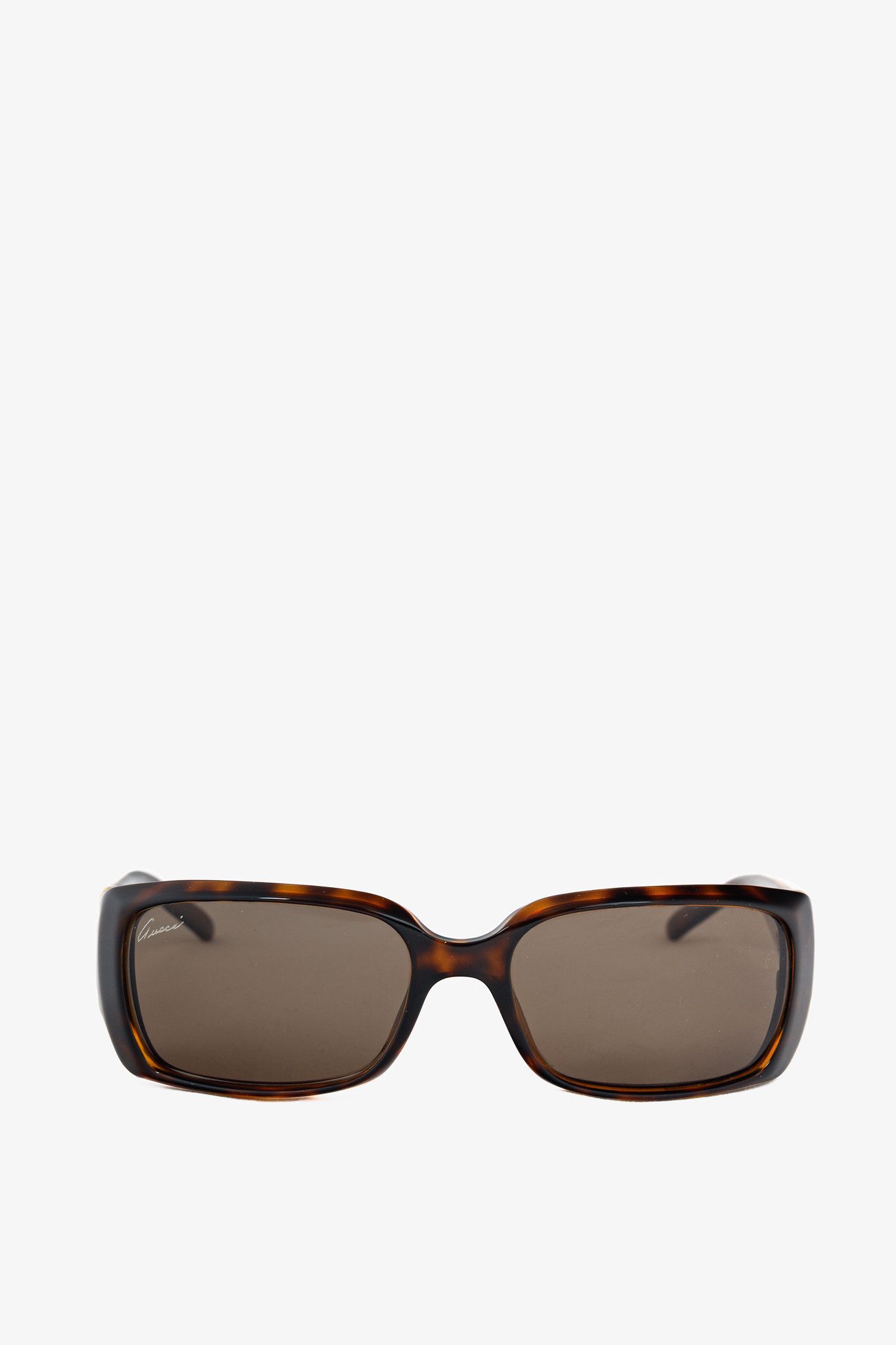 Gucci Gucci GG3504 Tortoiseshell GG-Hinge Rectangular Sunglasses Size ONE SIZE - 2 Thumbnail