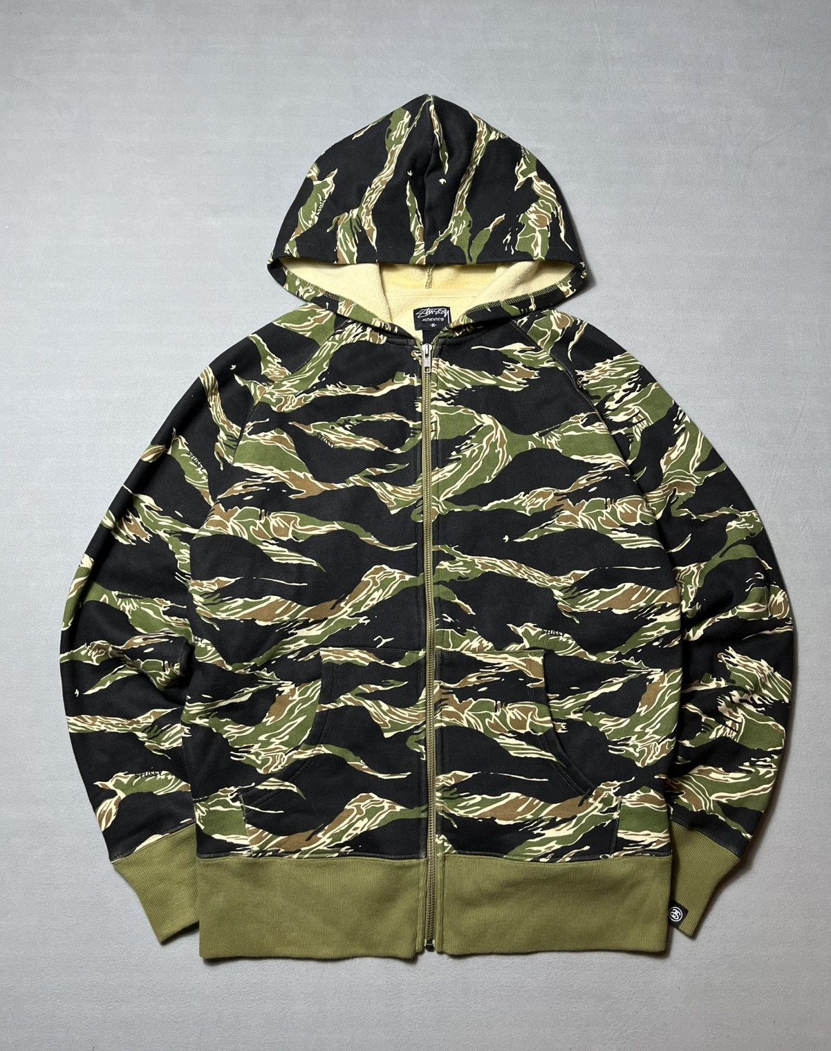 Stüssy 2000s Tiger Camo Zip Hoodie