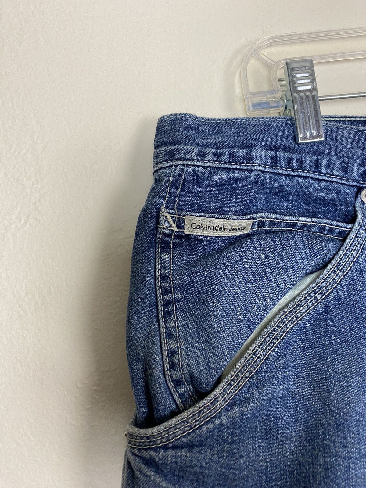 Calvin Klein × Vintage Vintage 90’s Calvin Klein Denim Jean Shorts Jorts y2k rare Size US 36 / EU 52 - 3 Thumbnail
