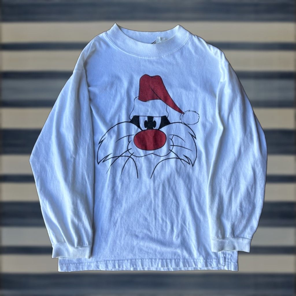 Vintage VINTAGE 90s Looney Toons Acme Sylvester Christmas Santa Long Sleeve Shirt Small Size US S / EU 44-46 / 1 - 1 Thumbnail