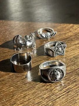 Jewelry × Vintage Punk Goth Ring Combo Size ONE SIZE - 1 Thumbnail