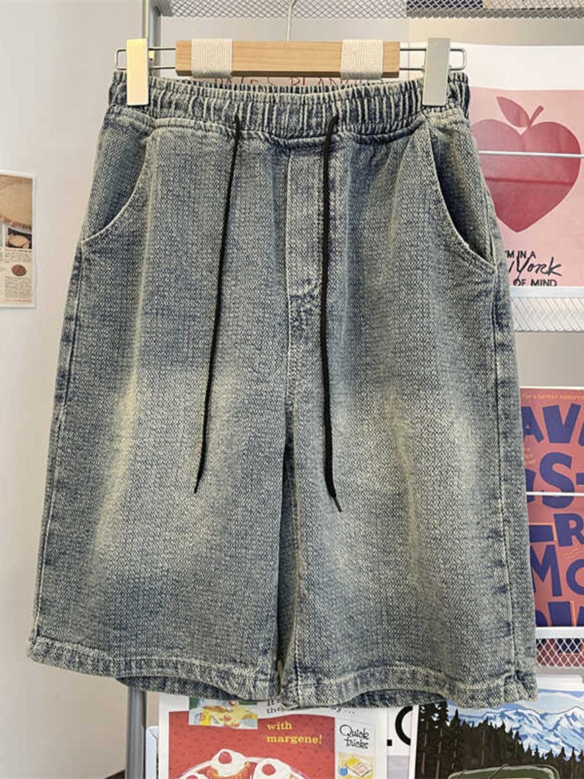 Japanese Brand × Jean Retro loose fitting wide leg denim shorts Size US 30 / EU 46 - 1 Thumbnail