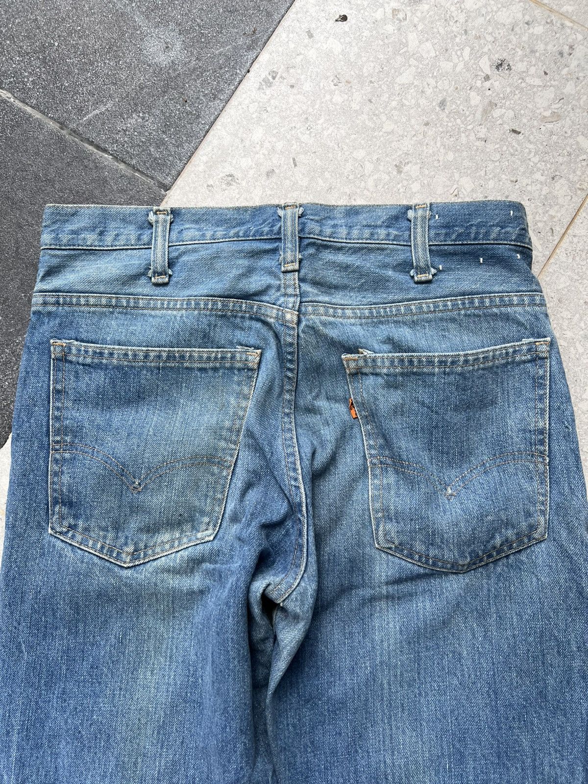 Levi's × Vintage 70s Levis 519 Orange tab Button no 8 denim Size US 32 / EU 48 - 8 Thumbnail