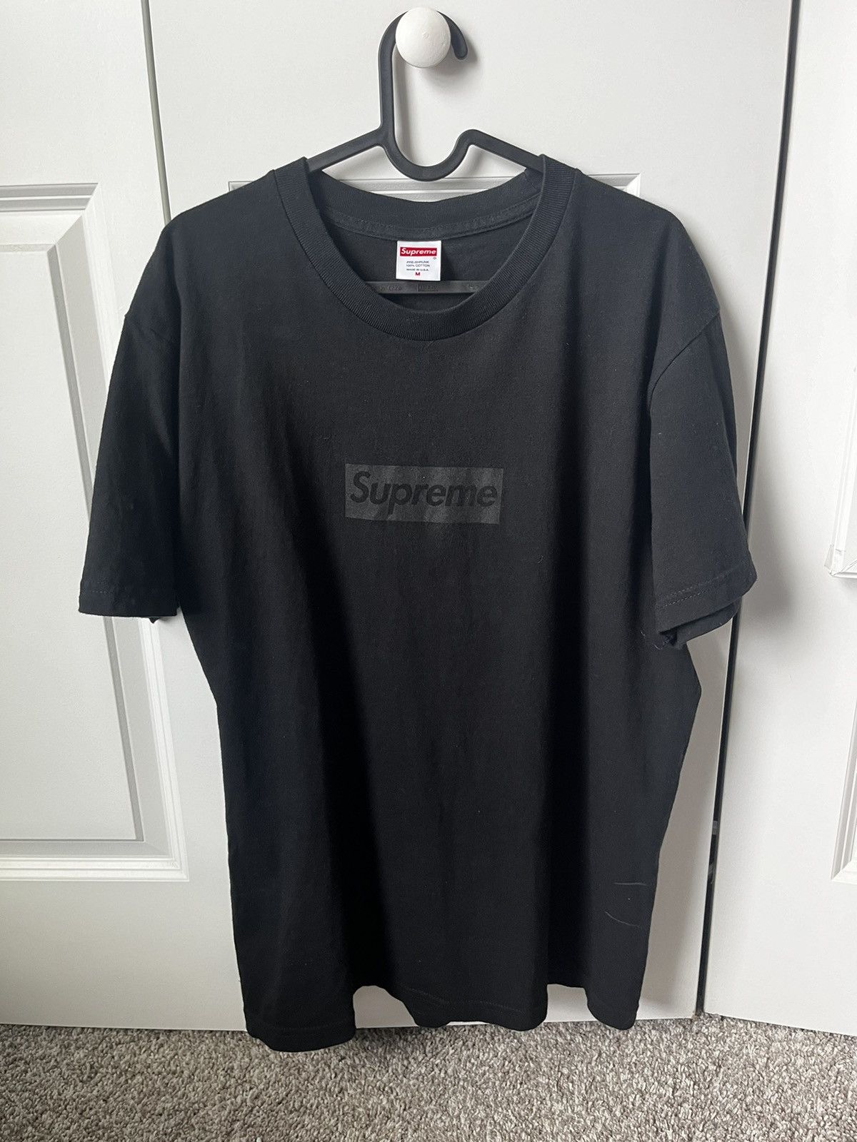 Supreme Supreme Tonal Box Logo Tee 'Black' | Grailed