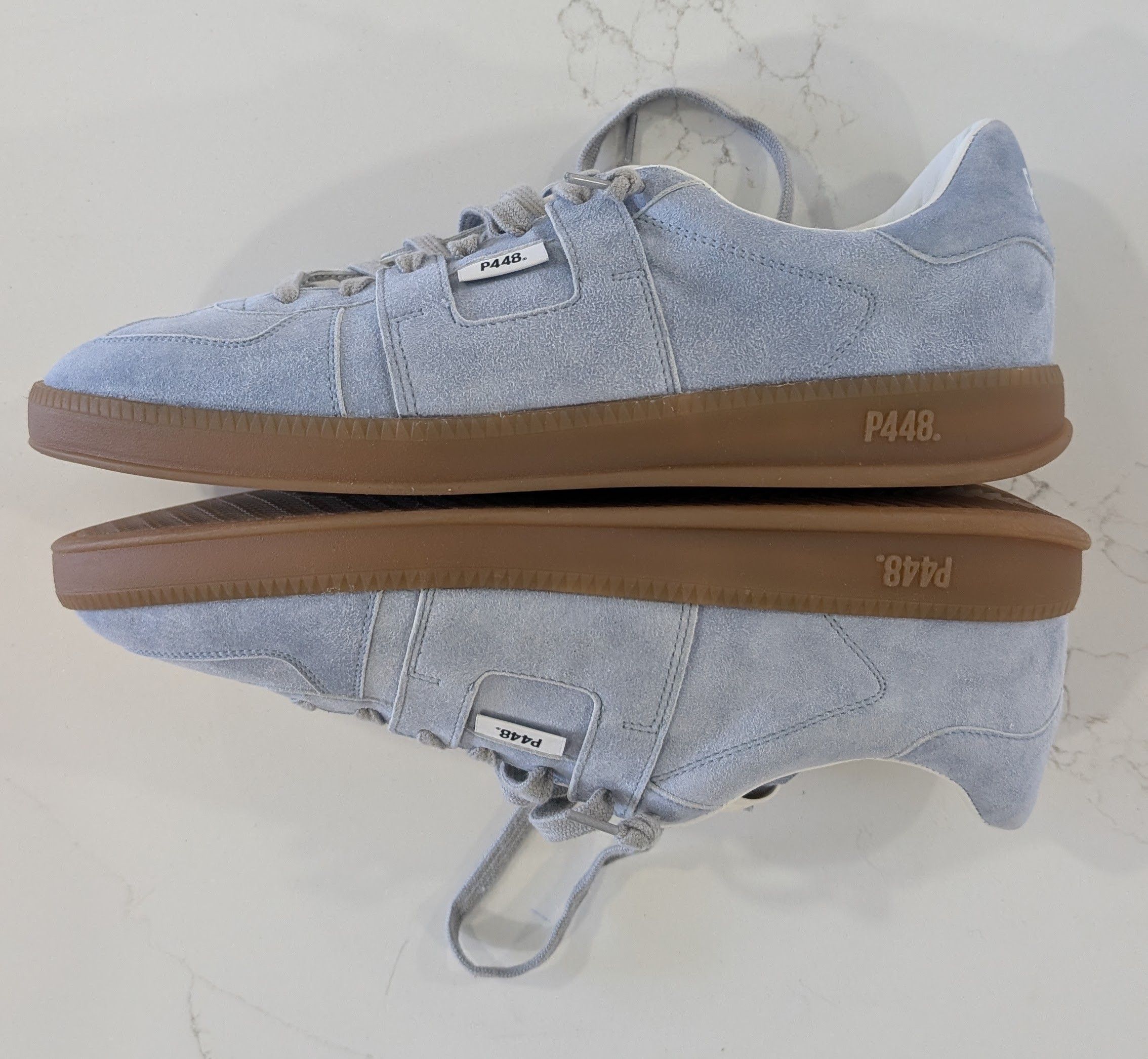 P448 P448 Monza Sea Light Blue Suede Sneakers EU 43 US 10 Low Top Size US 10 / EU 43 - 10 Thumbnail