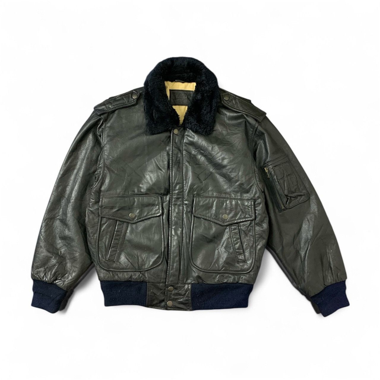 Genuine Leather Vintage SUB URBAN Tokyo Leather Flight MA-1 Aero Lewis Size US M / EU 48-50 / 2 - 1 Thumbnail