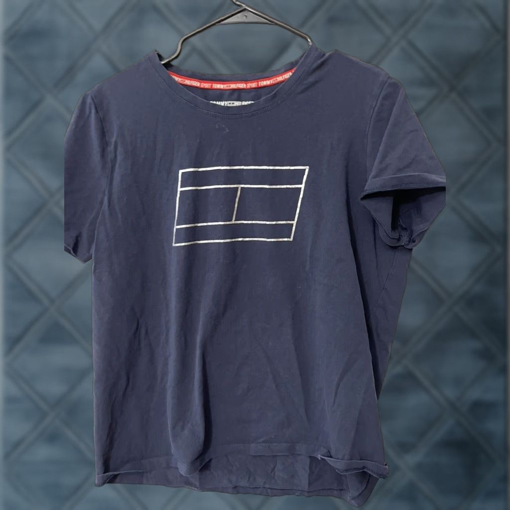 Tommy Hilfiger TOMMY HILFIGER Sport T-Shirt Navy Blue Women's Medium Short Sleeve Casual Size M / US 6-8 / IT 42-44 - 1 Thumbnail