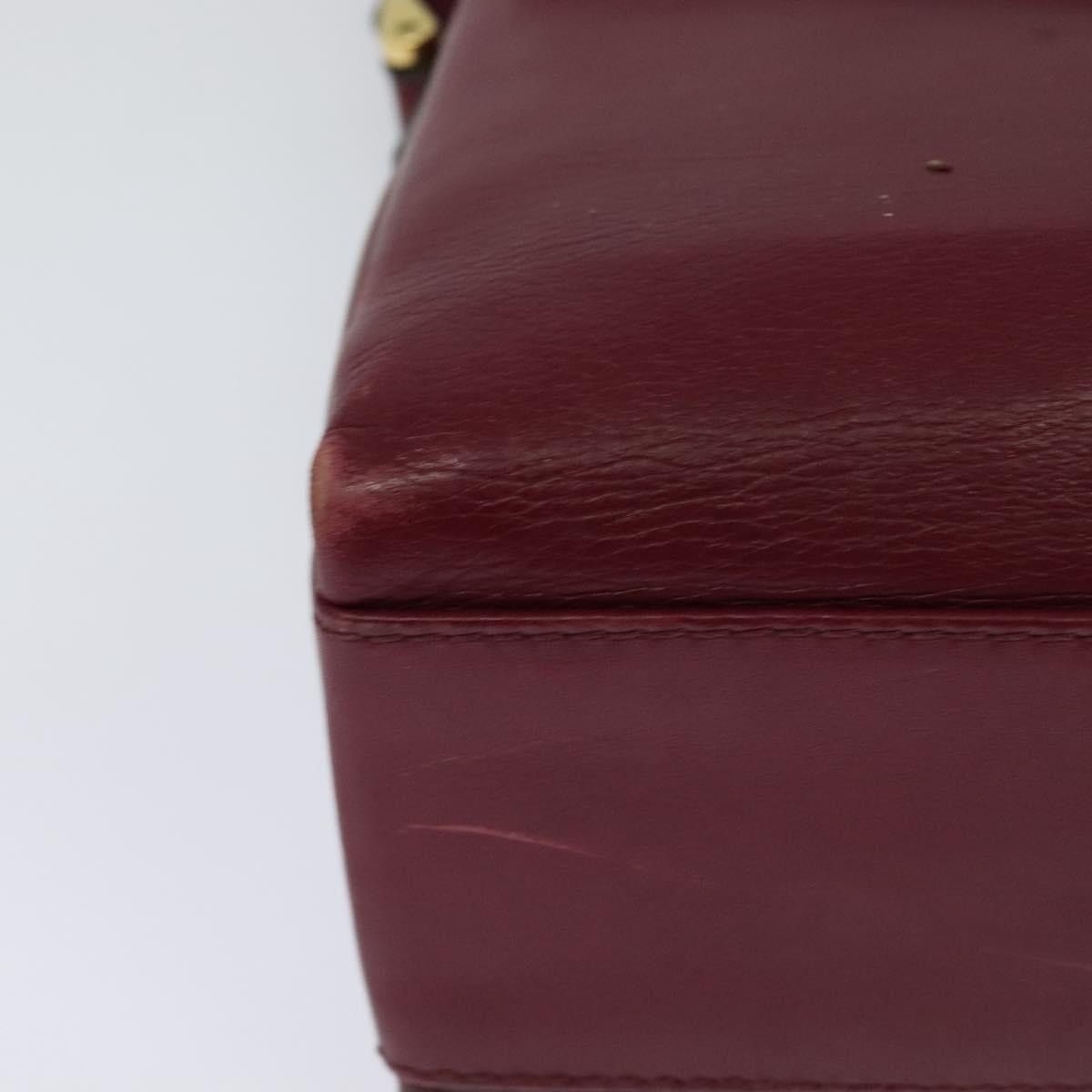 Celine CELINE Shoulder Bag Leather Wine Red Gold Size ONE SIZE - 16 Thumbnail