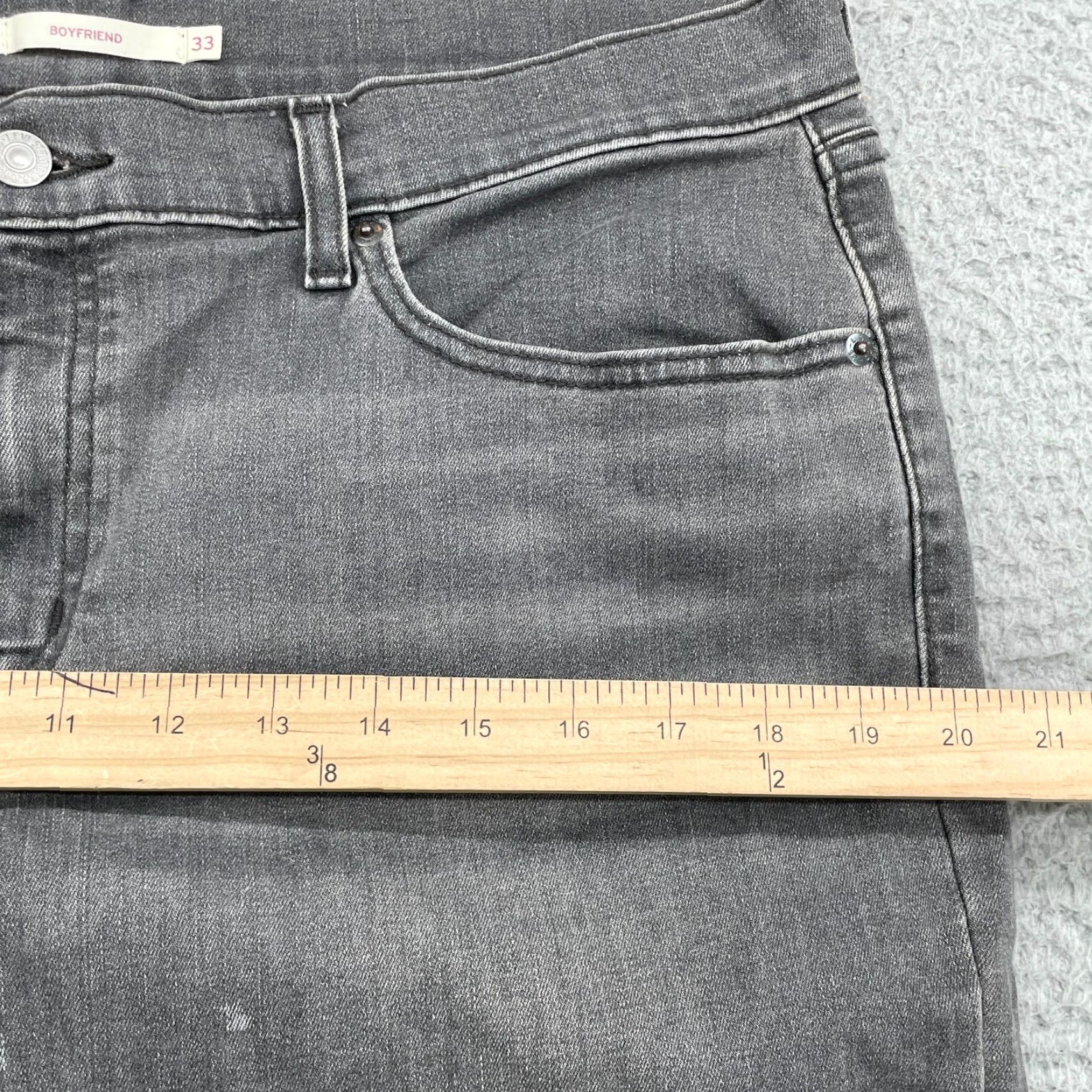 Levi's VINTAGE Levi's Boyfriend Jeans Women's 33 Gray Boho Academia Preppy Travel 90's Workwear Mens? Size 24" / US 00 / IT 34 - 7 Thumbnail