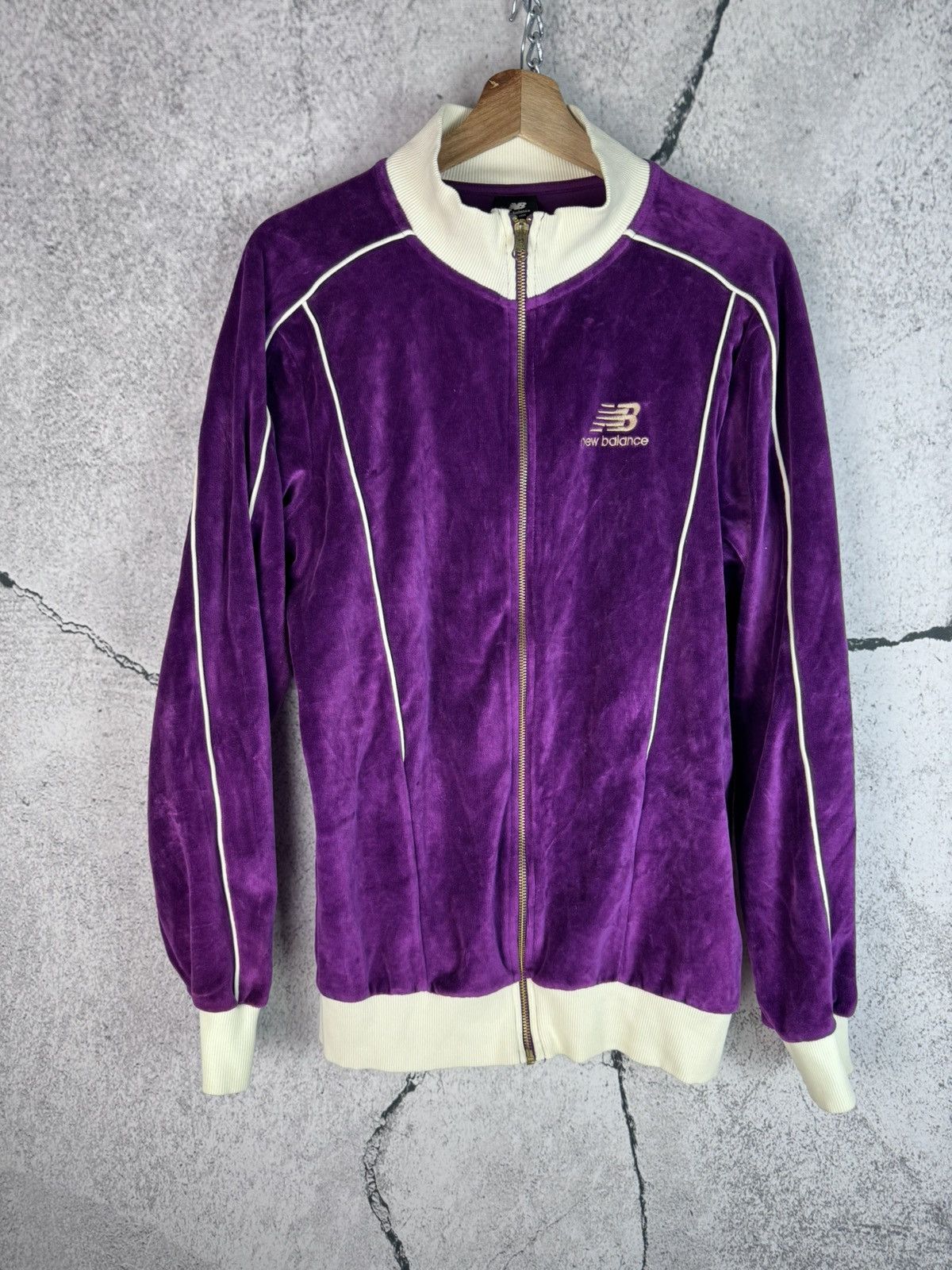 New Balance New Balance Velvet Sweater Zipper Sweatshirt Jacket Size US S / EU 44-46 / 1 - 1 Thumbnail