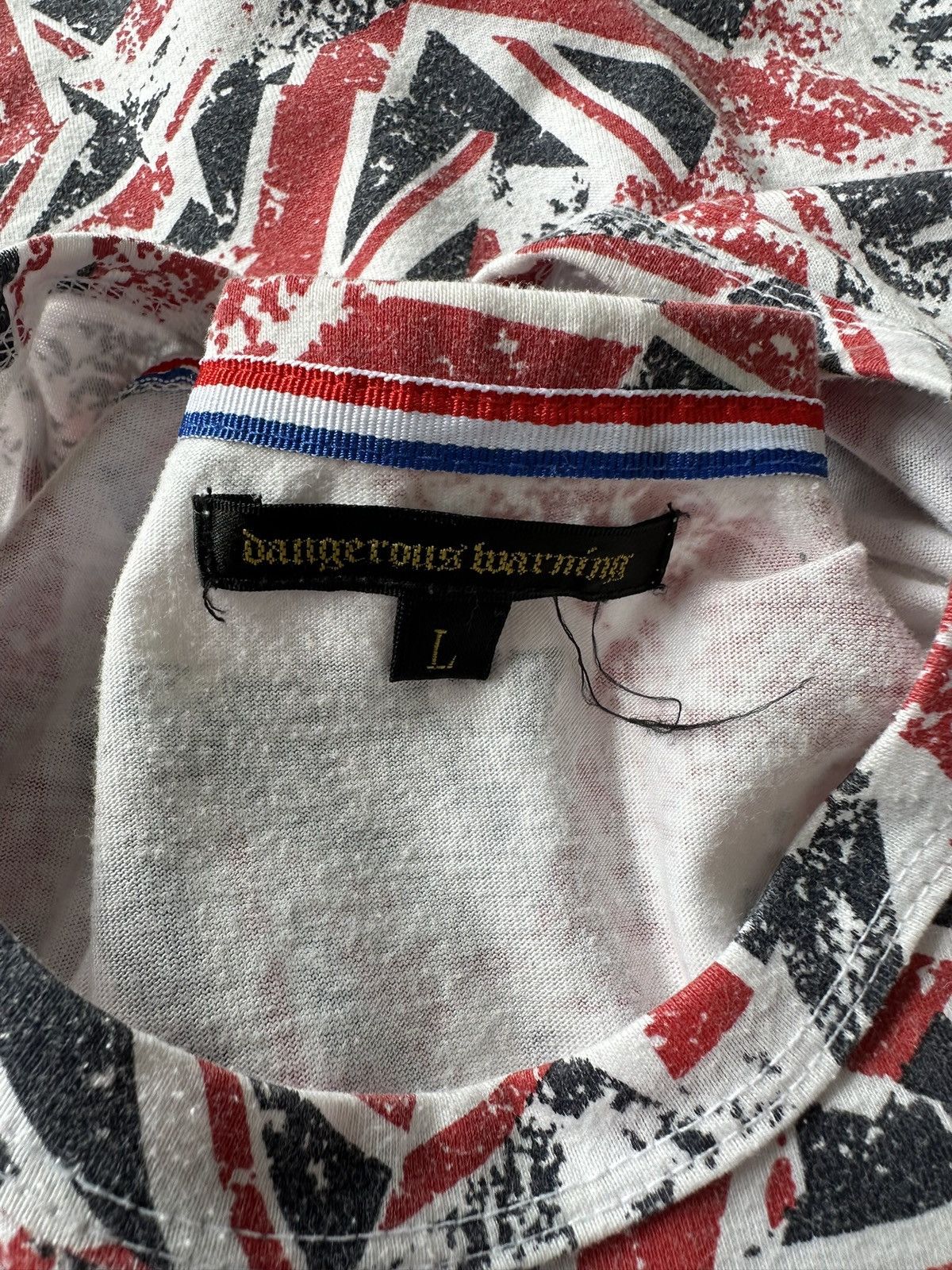 If Six Was Nine Y2k Dangerous Warning trompe l'oeil printed tee Size US M / EU 48-50 / 2 - 7 Thumbnail