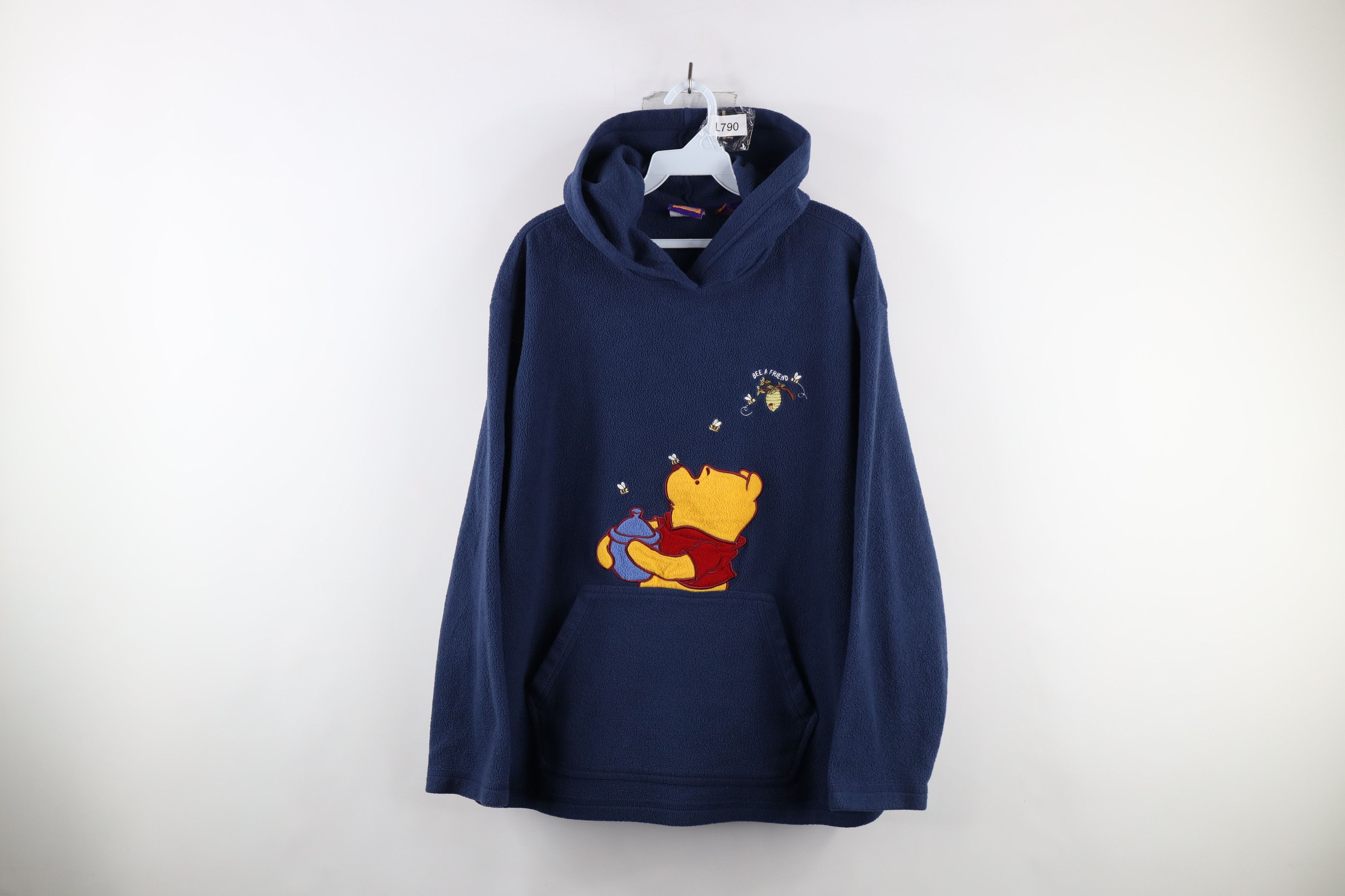 Disney Vintage Vintage 90s Disney Winnie the Pooh Fleece Hoodie Sweatshirt Grailed