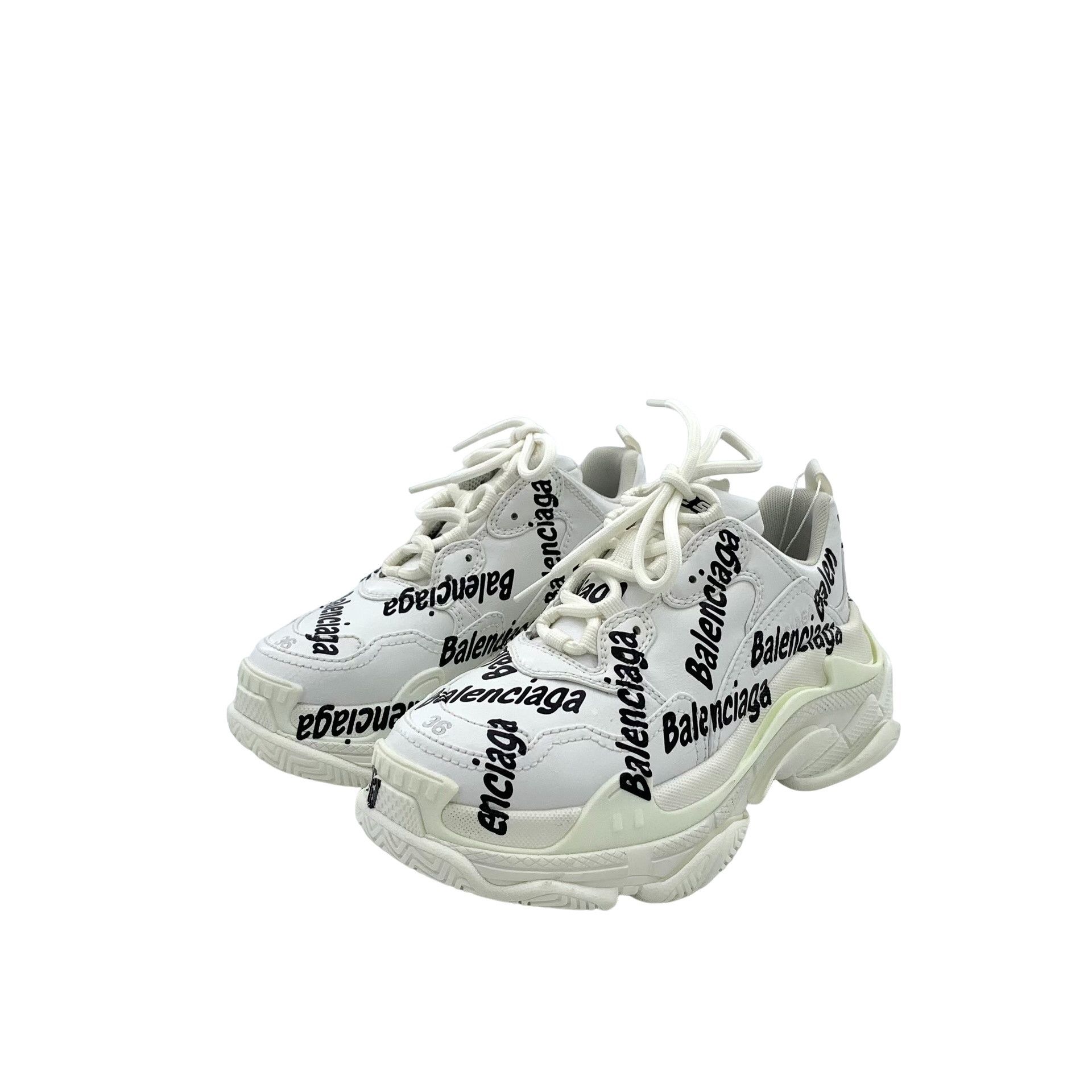 Balenciaga Balenciaga Logo Print Triple S Sneakers Size 36 Size US 6 / IT 36 - 1 Thumbnail