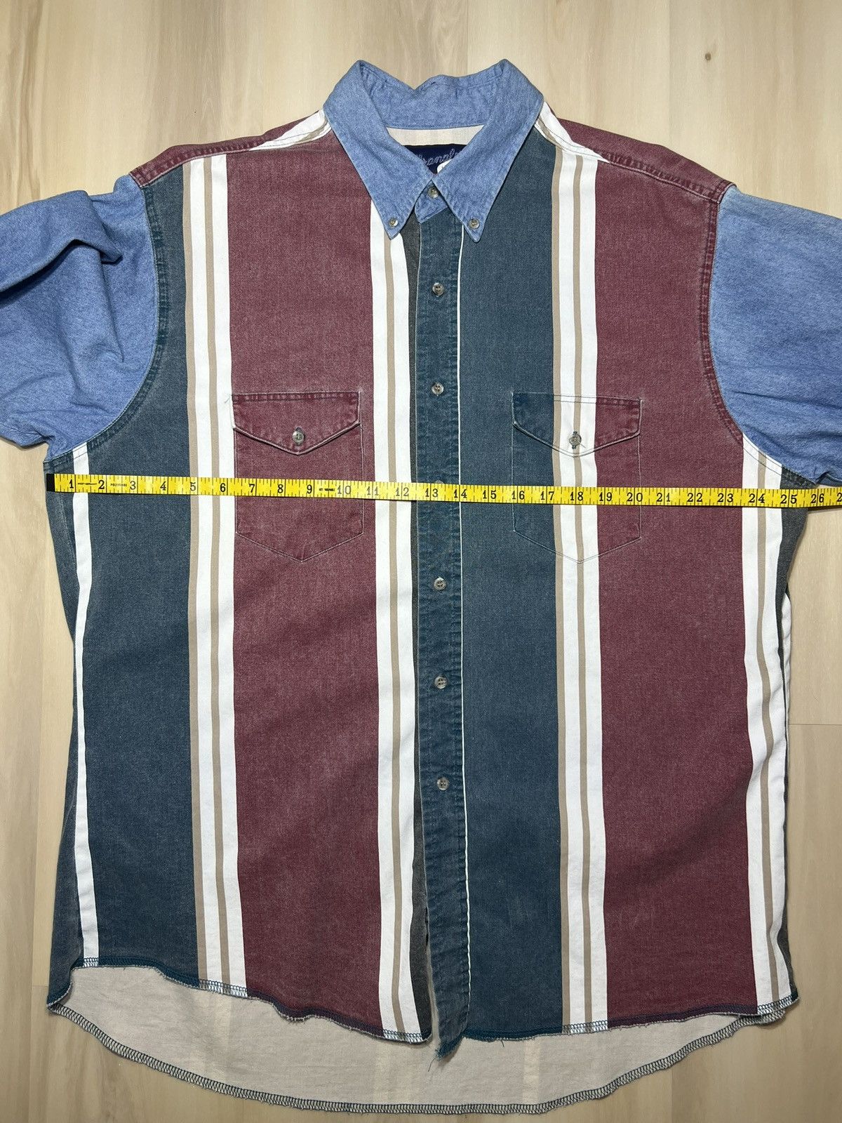 Wrangler Wrangler Brushpopper 17.5-35 Striped Denim Western X-Long Size US XL / EU 56 / 4 - 5 Thumbnail