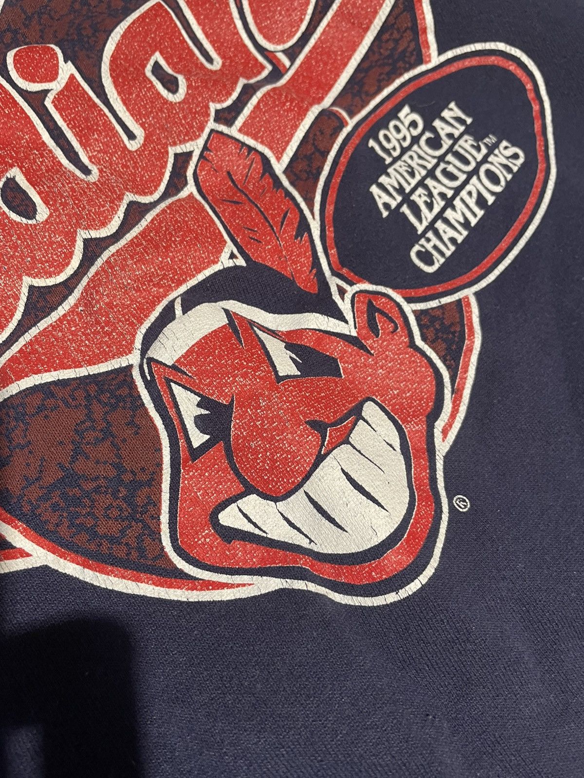 MLB 1995! Vintage Indians Cleveland MLB World Series Sweatshirt Size US L / EU 52-54 / 3 - 6 Thumbnail