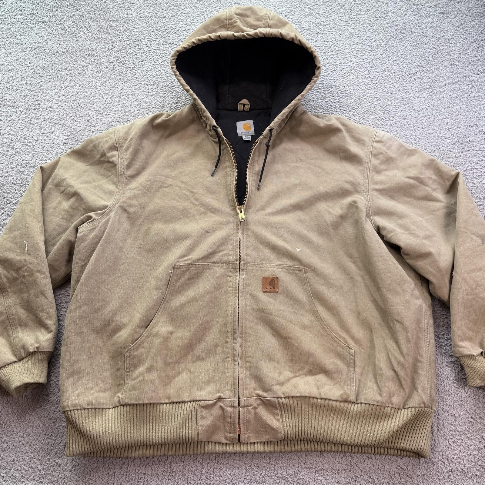 Carhartt Vintage Carhartt Active Jacket Tan Duck Canvas Workwear 2XL Size US XXL / EU 58 / 5 - 1 Thumbnail