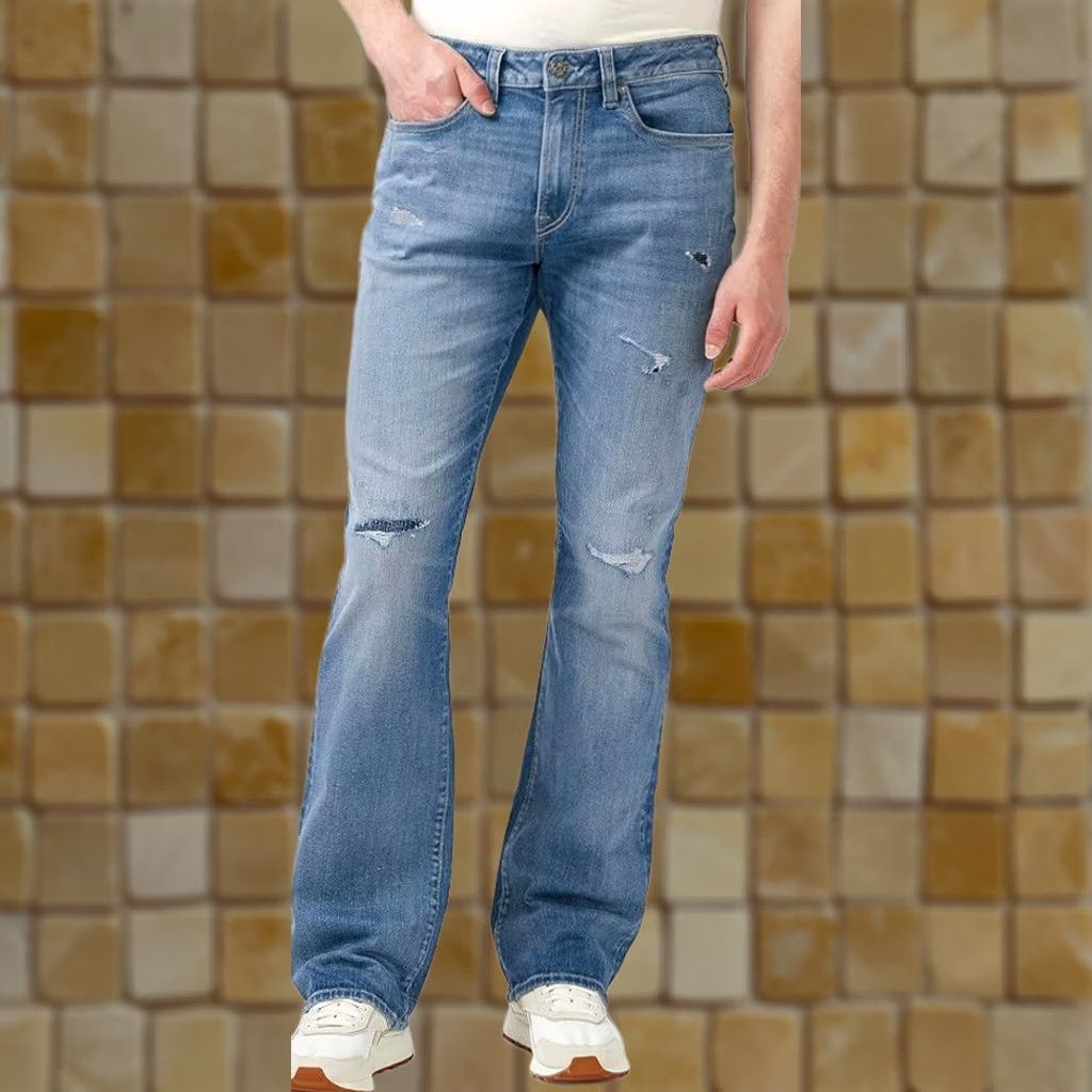 Vintage BUFFALO DAVID BITTON RELAXED BOOT LEG JEAN MEN Blue 40x32 Denim Stretch Regular Inseam 32 Boot Size US 40 / EU 56 - 1 Preview