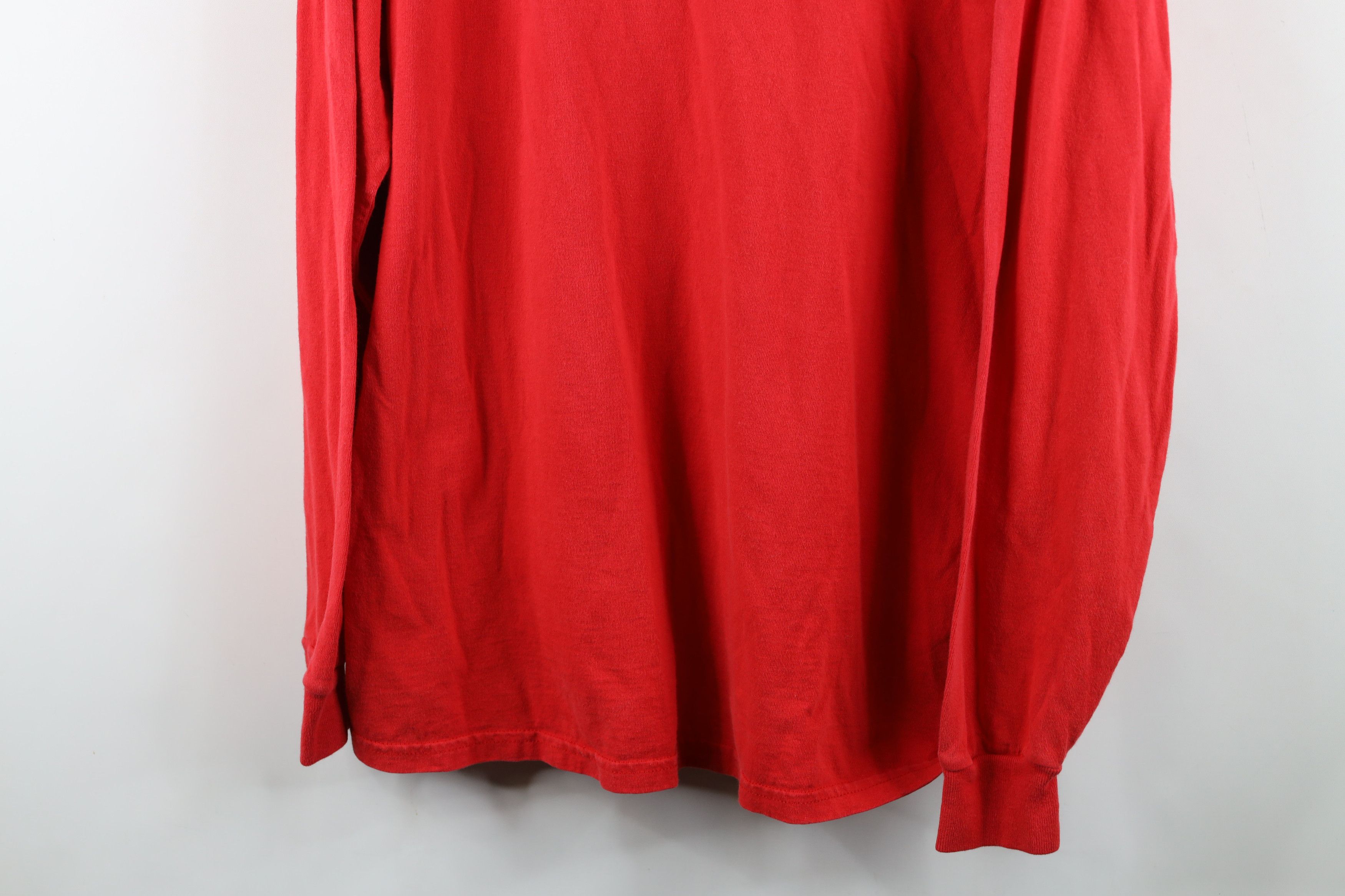 Vintage Vintage 90s Streetwear Mock Neck Long Sleeve T-Shirt Red Size US XL / EU 56 / 4 - 3 Thumbnail