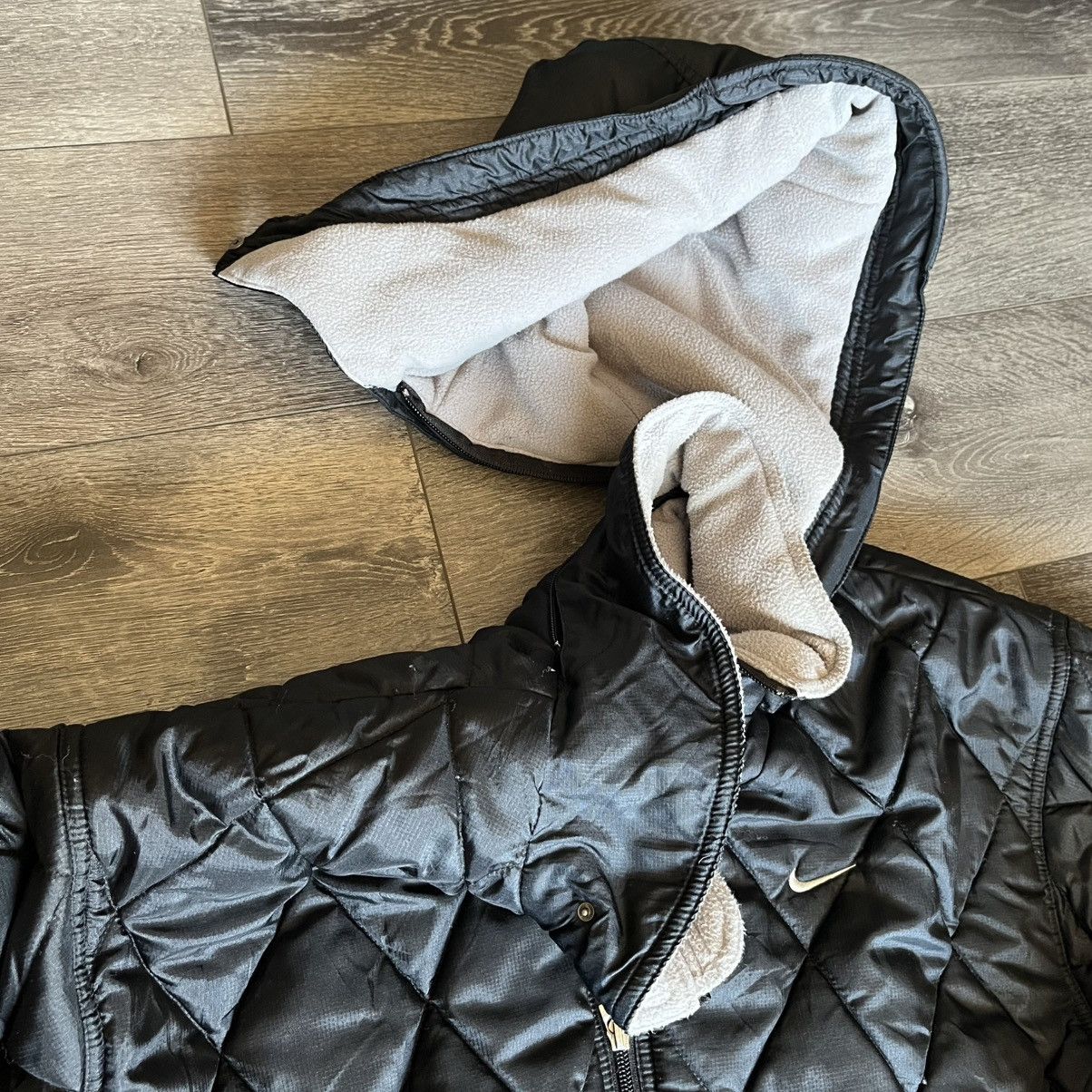 Nike Vintage 2000s Nike Quilted Puffer Down Zip Up Hooded Jacket Size US L / EU 52-54 / 3 - 12 Thumbnail