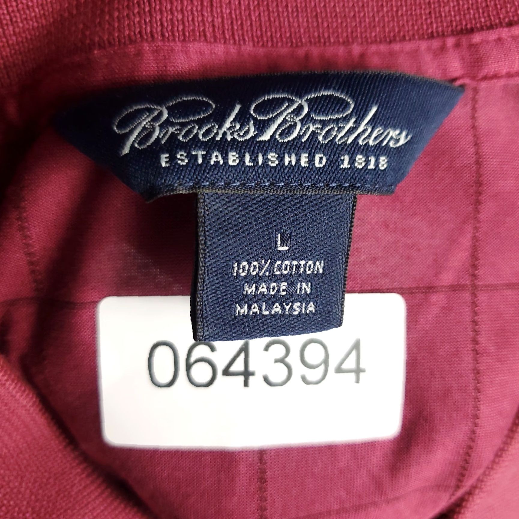 Brooks Brothers Brooks Brothers Polo Shirt Mens Size Large Red Check Casual Short Sleeve Size US L / EU 52-54 / 3 - 6 Thumbnail