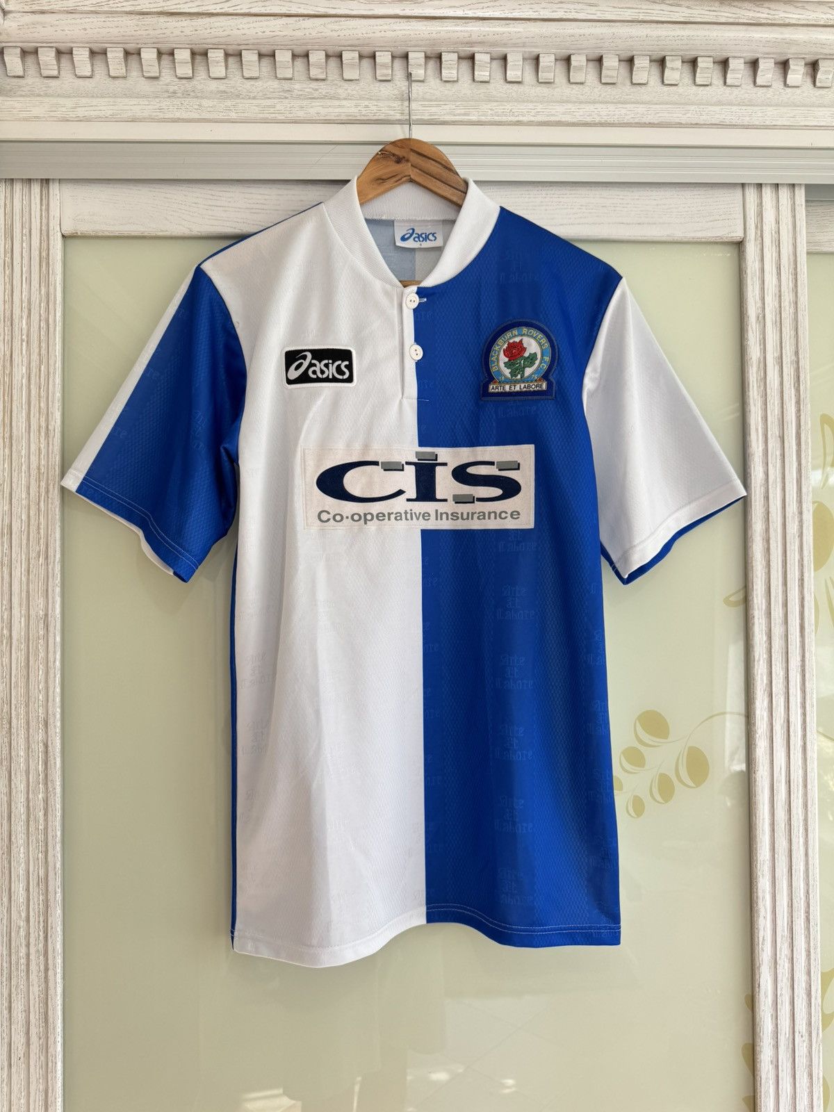 Asics × Vintage Vintage Blackburn Rovers 1996-1998 Home Soccer Jersey Kit Size US S / EU 44-46 / 1 - 1 Thumbnail