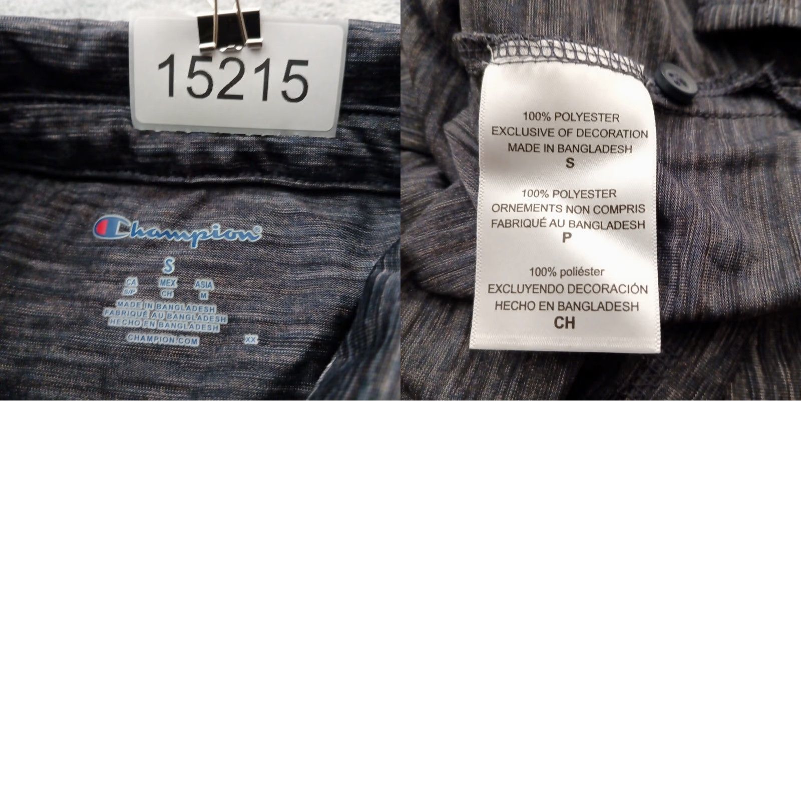 Champion Champion Polo Shirt Mens Small Gray Short Sleeve Size US S / EU 44-46 / 1 - 8 Thumbnail