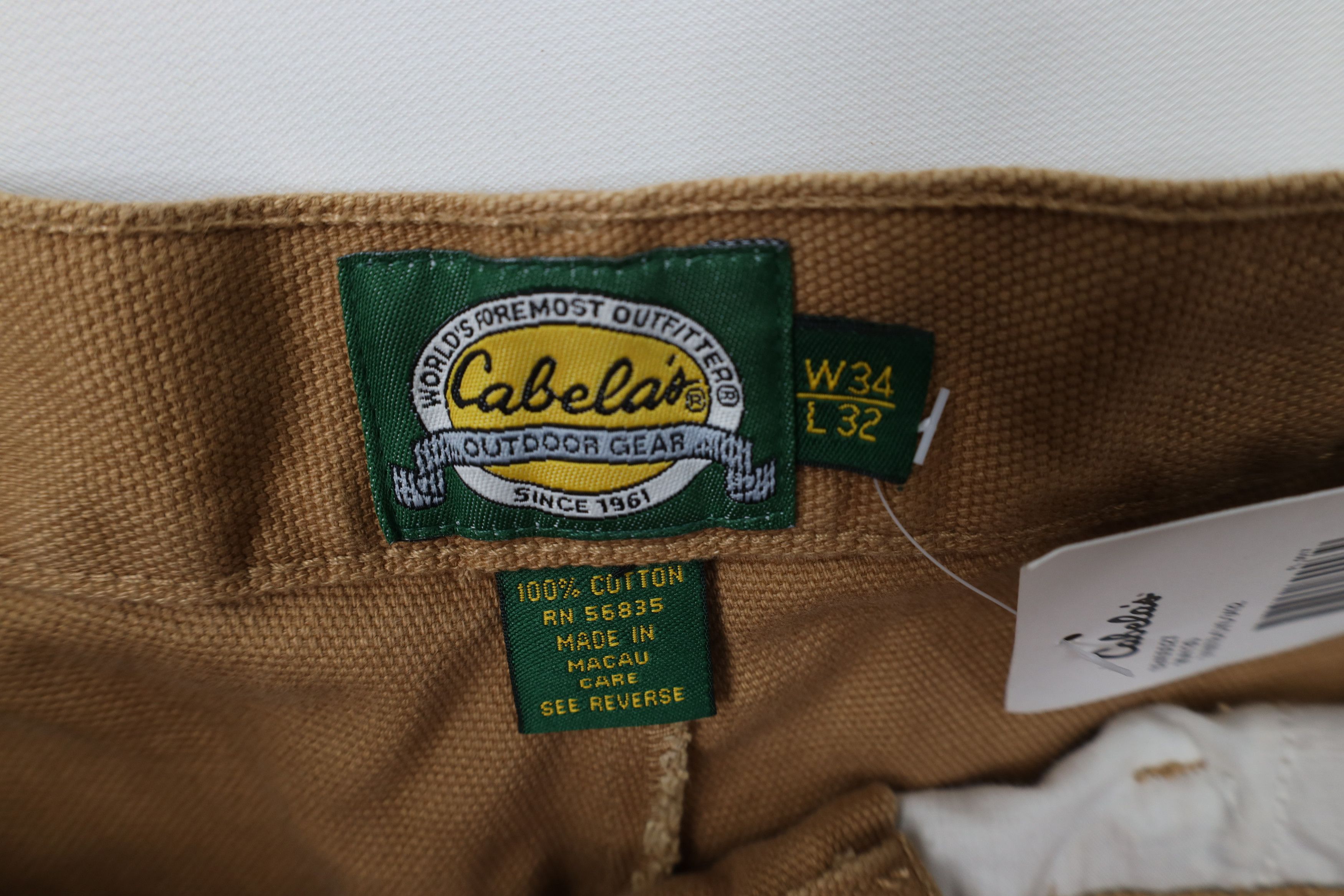 Cabelas Deadstock Vintage Cabelas Wide Leg Cargo Pants Brown Cotton Size US 34 / EU 50 - 7 Thumbnail