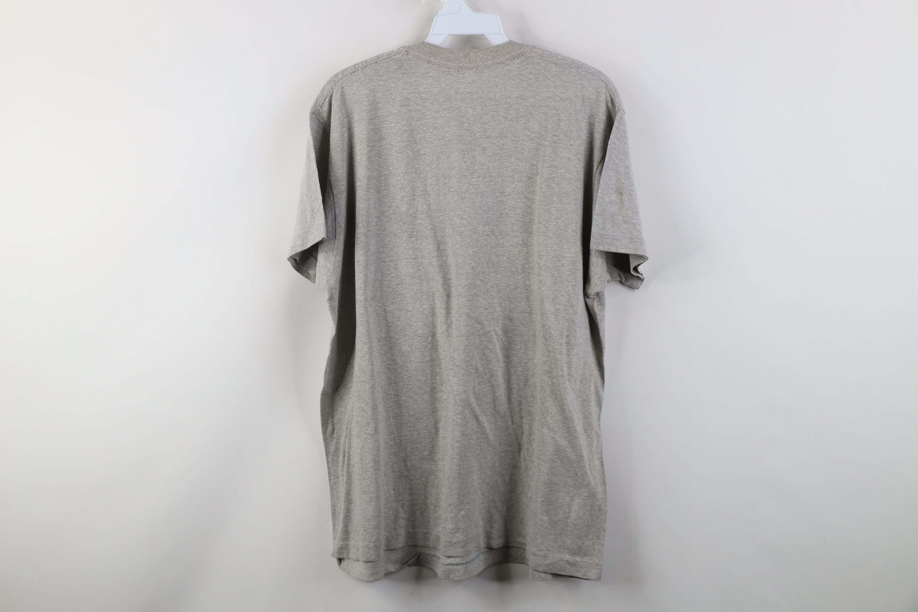 Vintage Vintage 80s 90s Streetwear Pocket T-Shirt Heather Gray USA Size US XXL / EU 58 / 5 - 13 Thumbnail