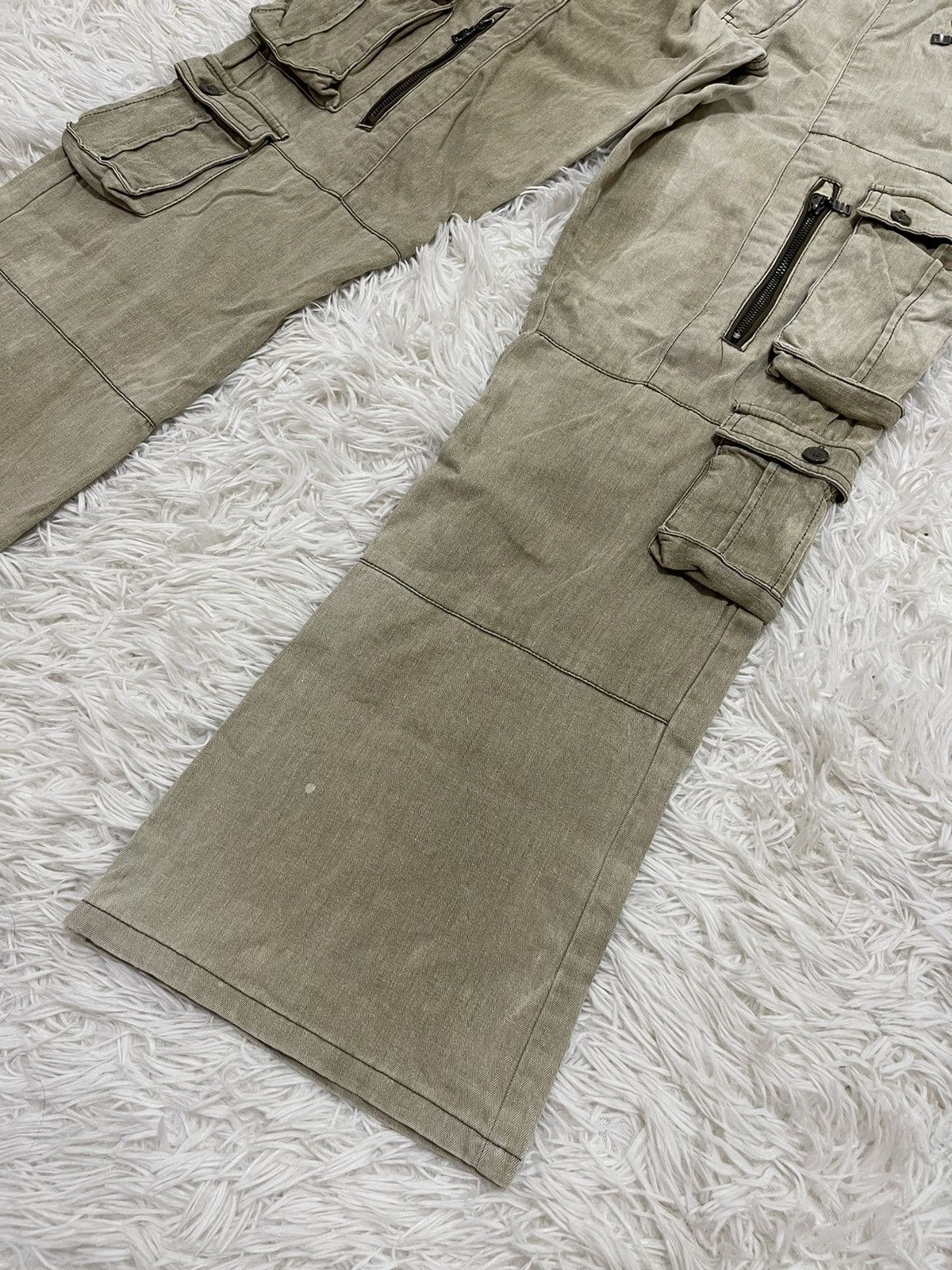 Japanese Brand × semanticdesign Distressed Semantic Design Bleached Flared Leg Pants Size US 32 / EU 48 - 5 Thumbnail