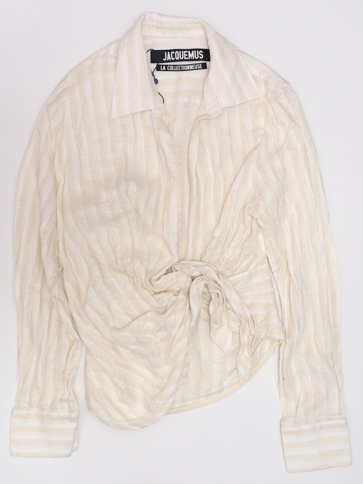 Jacquemus Jacquemus Bahia La Collectionneuse Linen Shirt Top Striped Size XS / US 0-2 / IT 36-38 - 4 Thumbnail