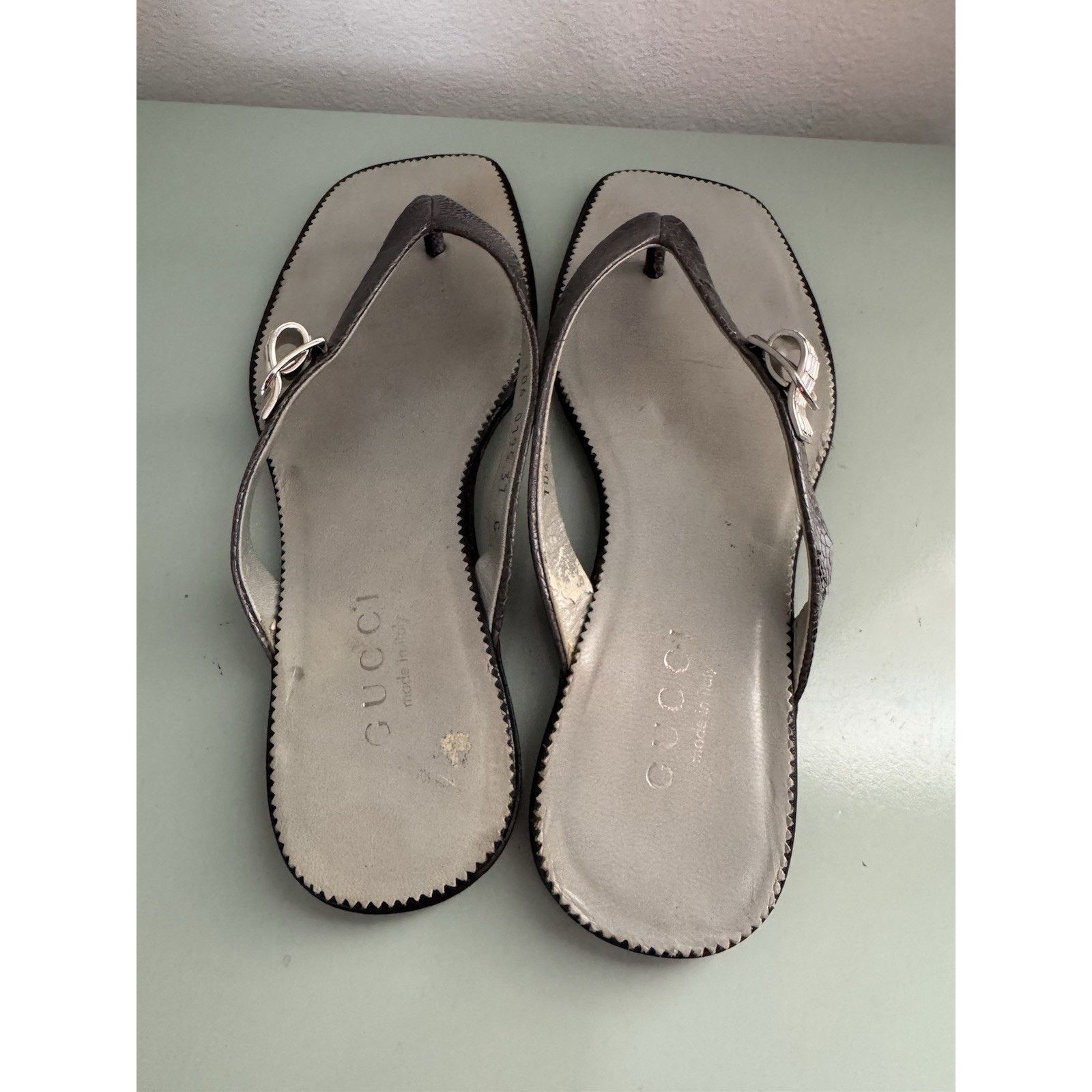 Gucci Vintage 90’s Y2K Gucci Strappy Thong Sandal Flats Size US 6.5 / IT 36.5 - 5 Thumbnail