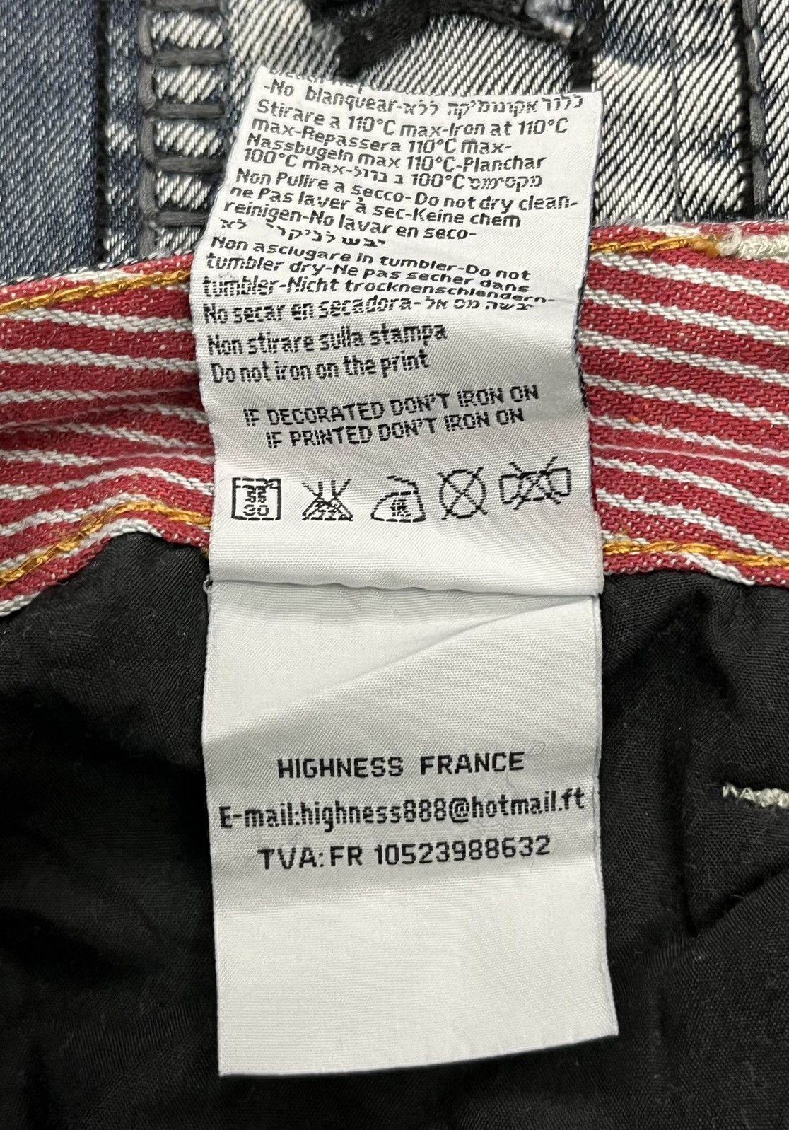 Other 🔥HIGHNESS Handmade Punk Grunge Boro Patchwork SlimFit Denim Size US 28 / EU 44 - 17 Thumbnail