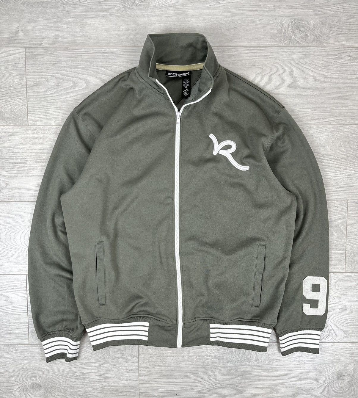 Vintage Rocawear Vintage Y2K Big Logo Rap Track Jacket XL size Grailed
