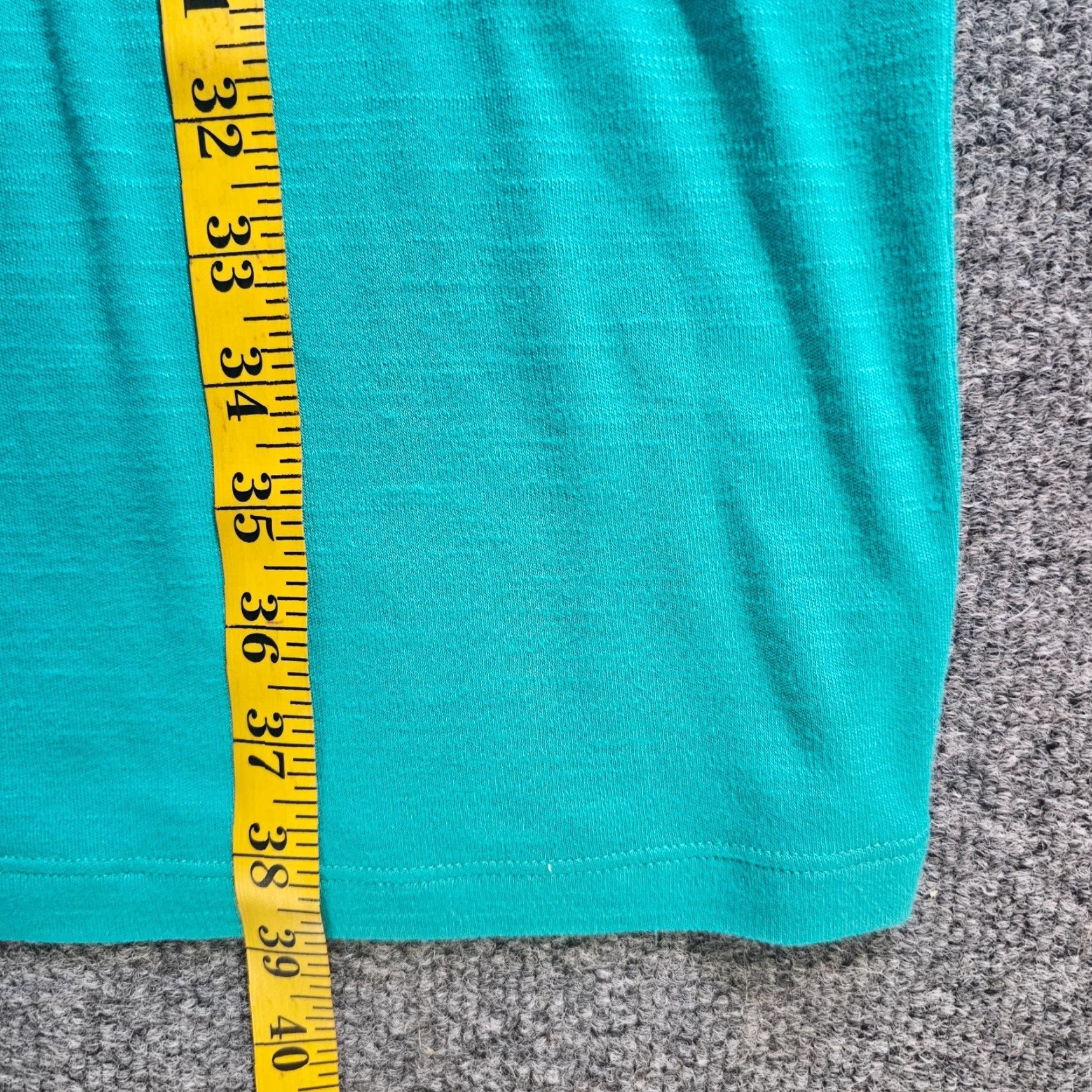 J. Jill J Jill Dress Womens Large Petite Green Stretch Short Sleeve Layered Casual Shirt Dress Size 36" / US 14 / IT 50 - 6 Thumbnail