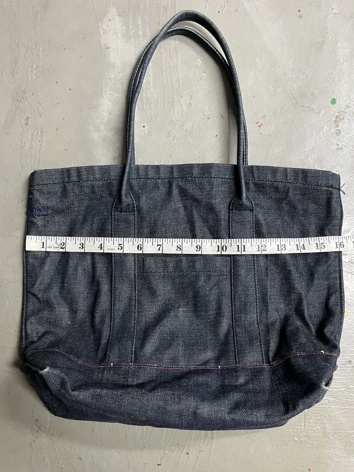 45rpm Vintage 45rpm Japan Contra Faded Raw Denim Selvedge ToteBag Size ONE SIZE - 9 Thumbnail