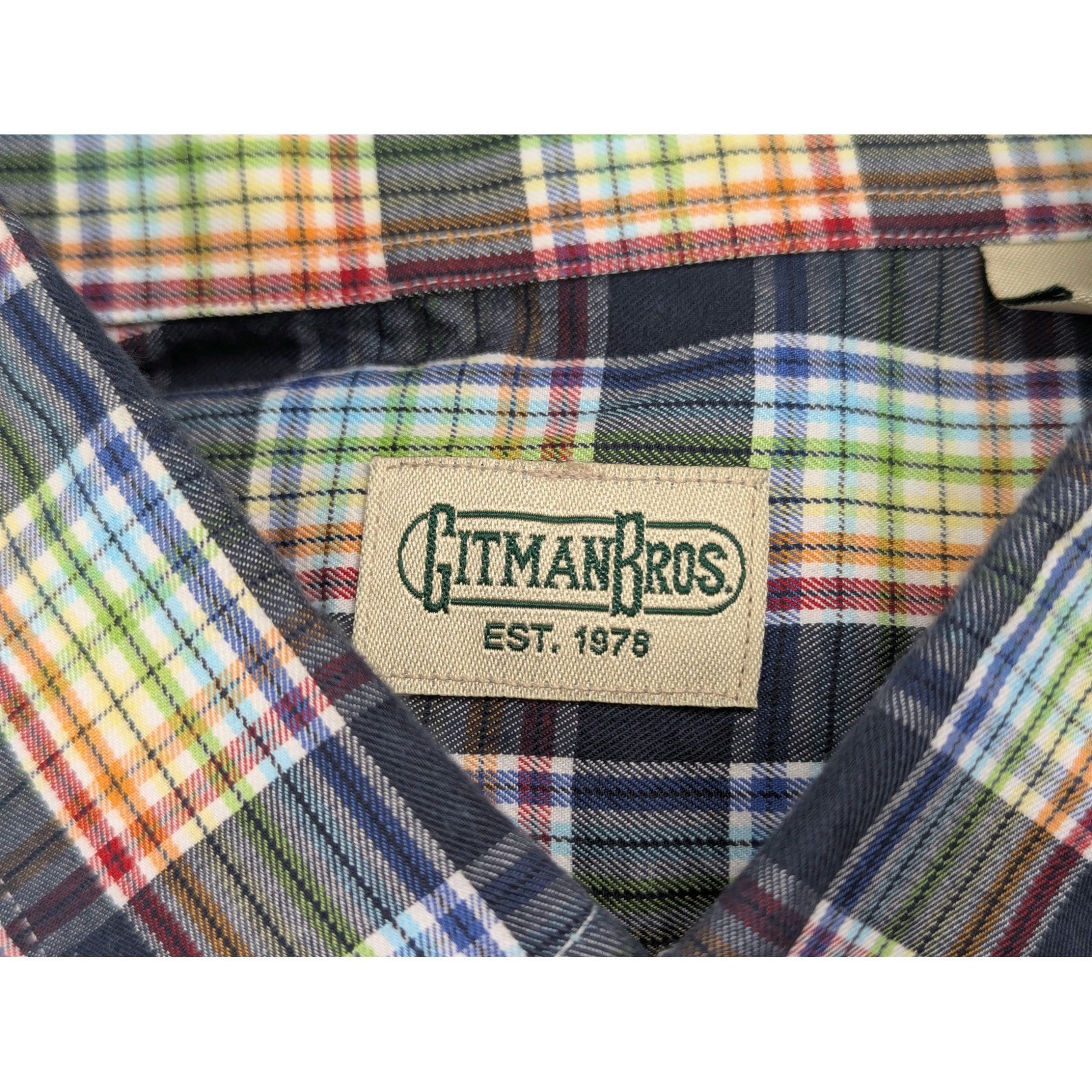 Gitman Bros. Rainbow Plaid Button Down Shirt Colorful Office Classic Size US L / EU 52-54 / 3 - 5 Thumbnail
