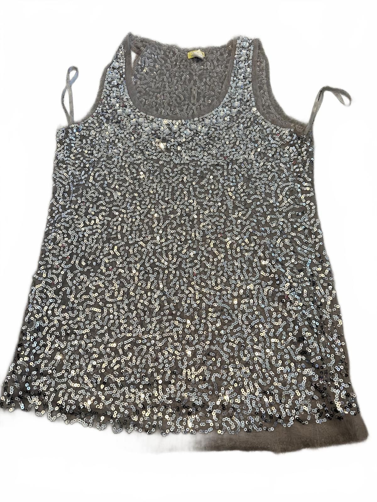 Designer Wildcat Shimmer Sequin Tank Top - Size 3X Size 3XL / US 20-22 - 1 Thumbnail